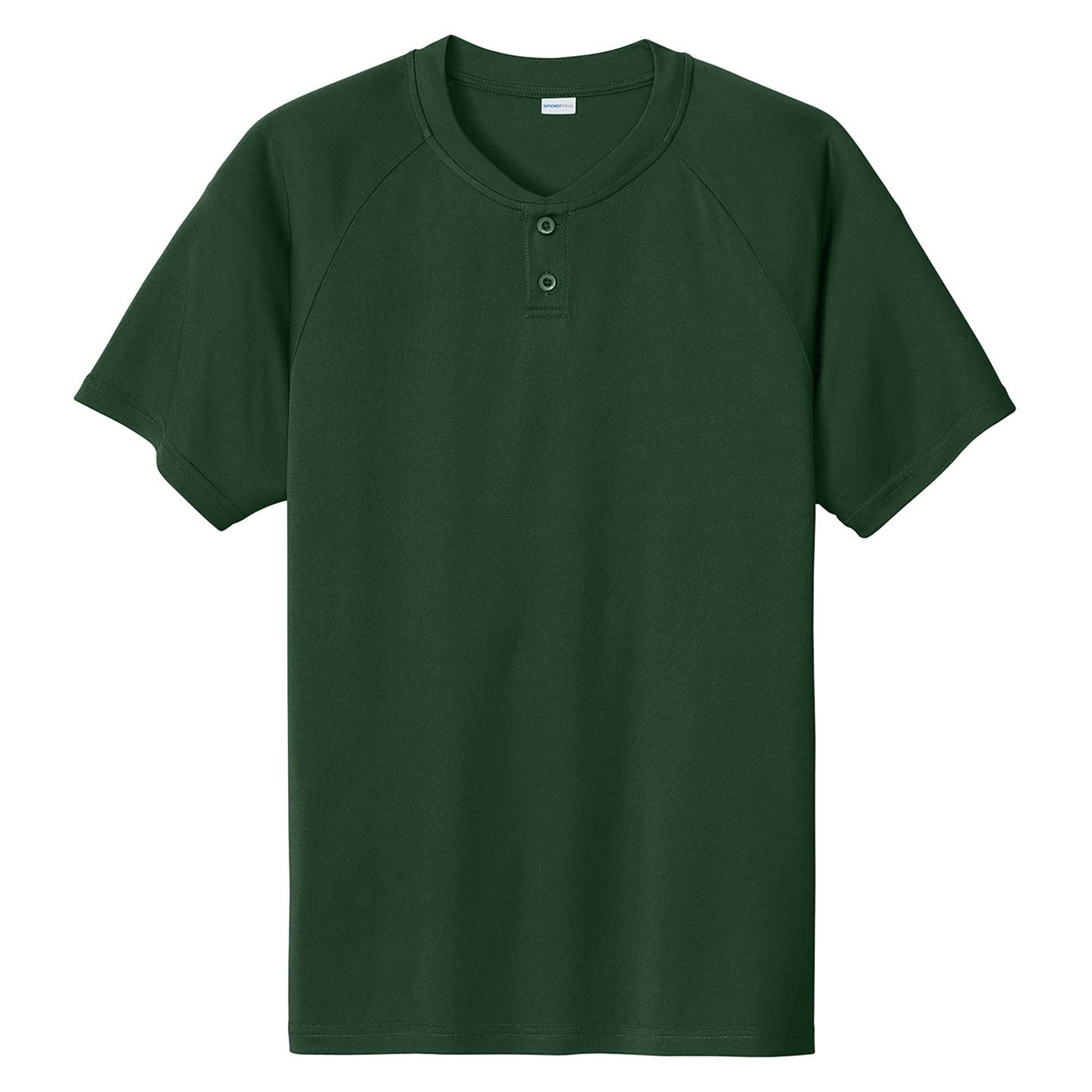 Black Henley Shirt - Sport-Tek - Soft Polyester