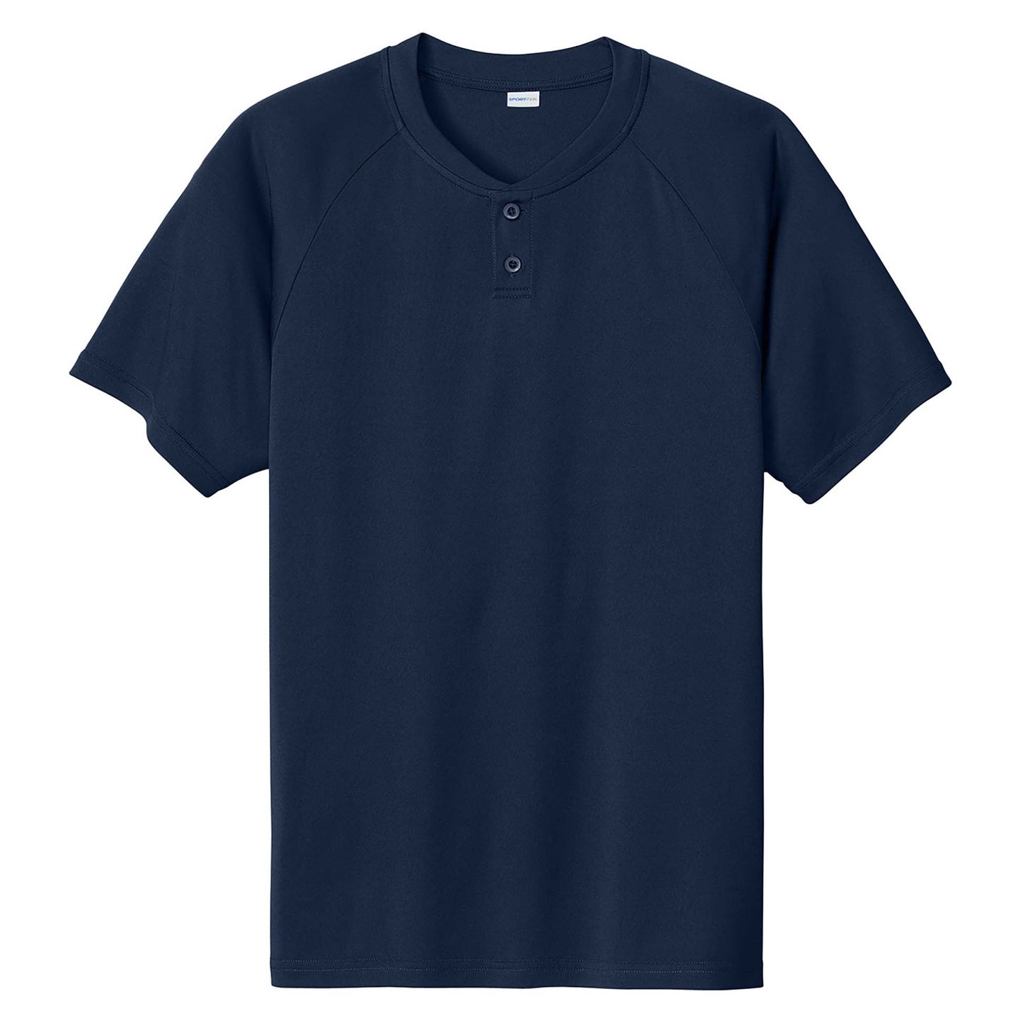 Black Henley Shirt - Sport-Tek - Soft Polyester