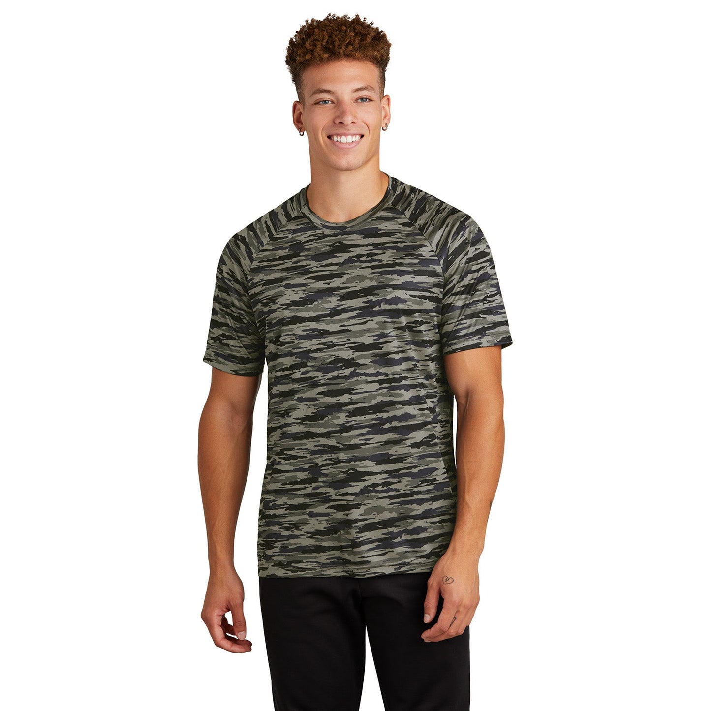 Black Camo Tee - Sport-Tek - Moisture-Wicking Fabric