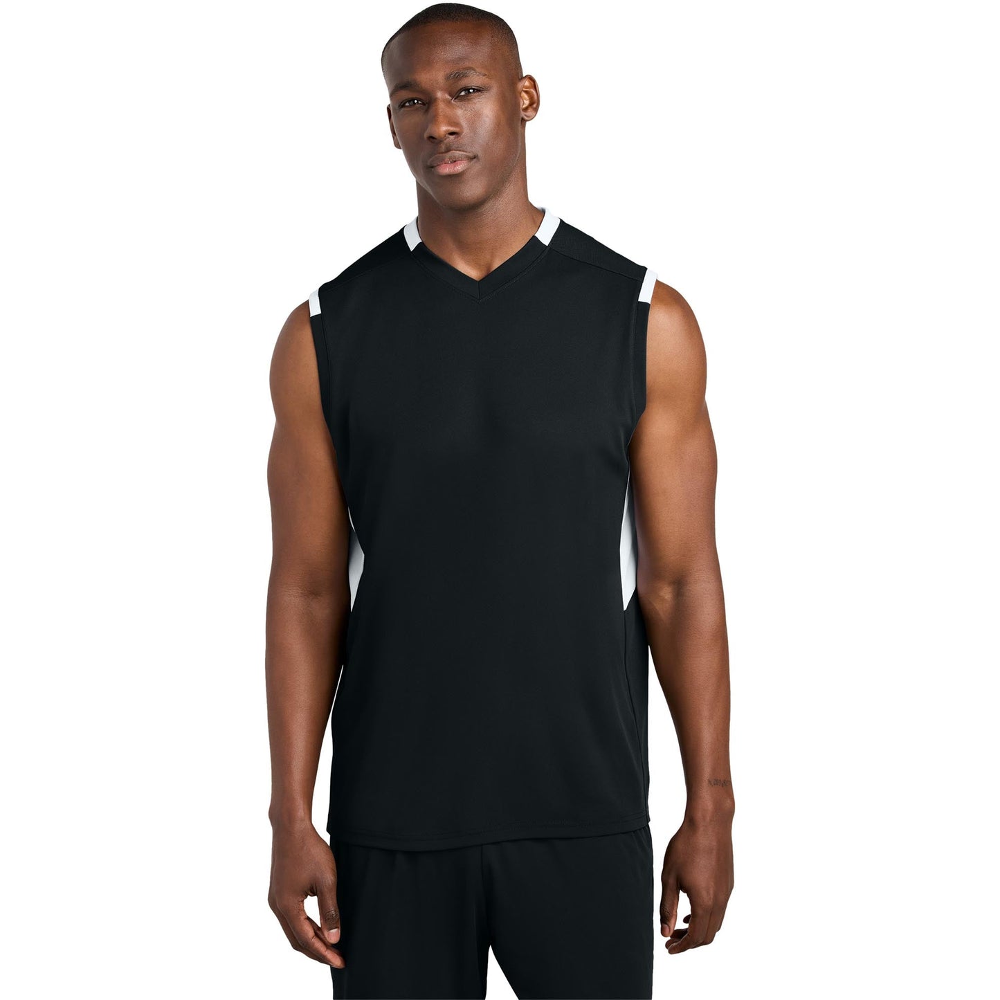 Black/White T-Shirts - Sport-Tek - Eco-Friendly Fabric