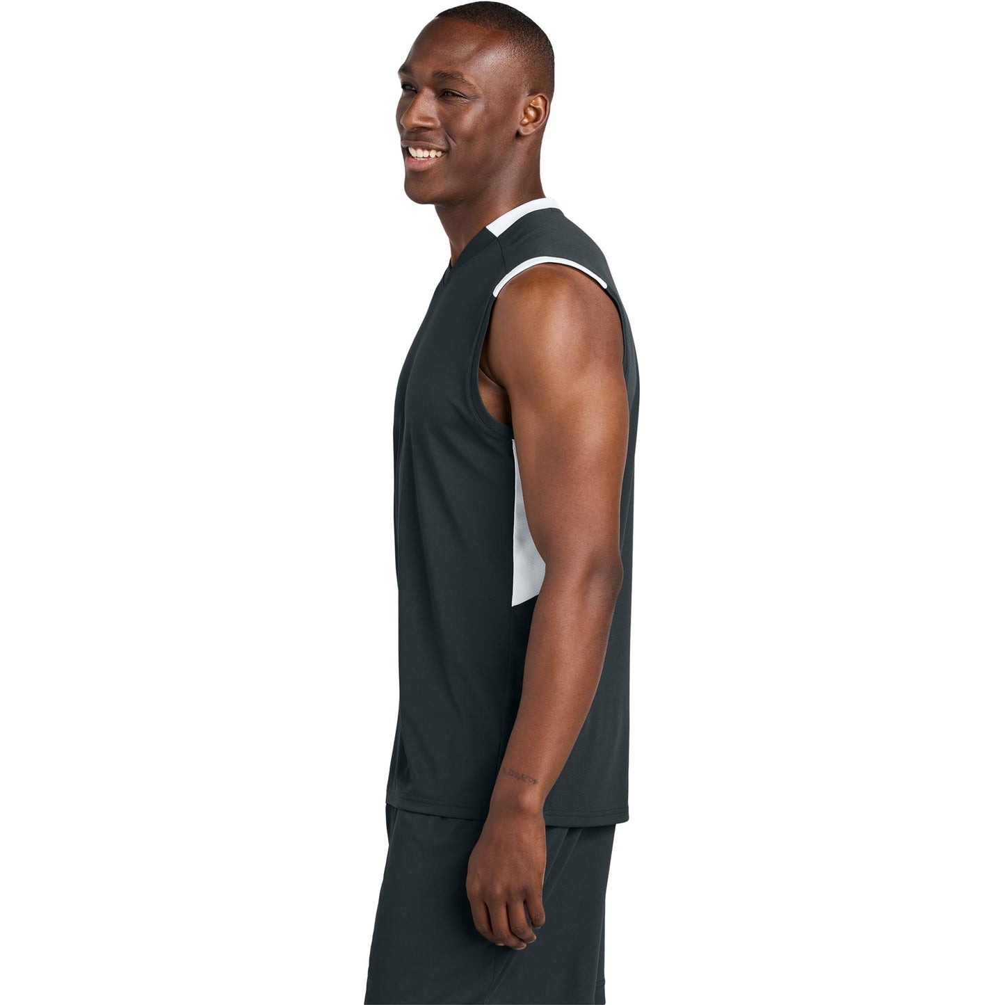 Black/White T-Shirts - Sport-Tek - Eco-Friendly Fabric