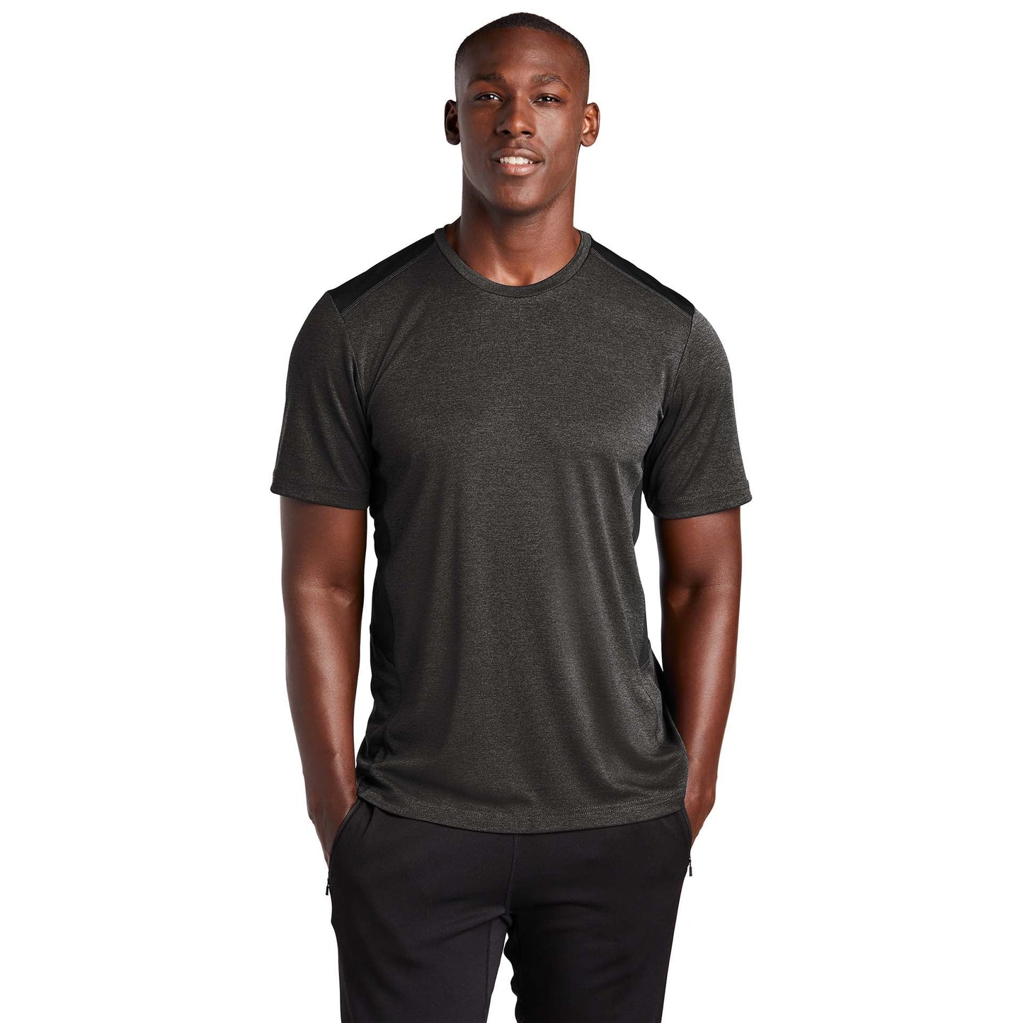 Black Heather T-Shirt - Sport-Tek - Soft Fabric