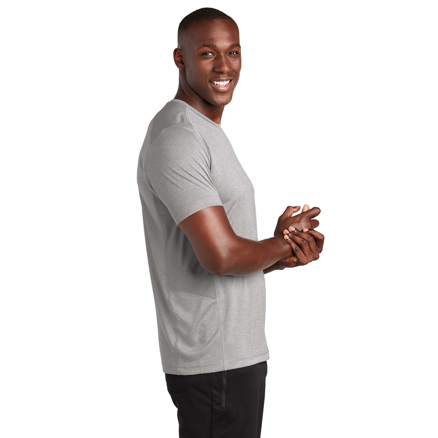 Black Heather T-Shirt - Sport-Tek - Soft Fabric