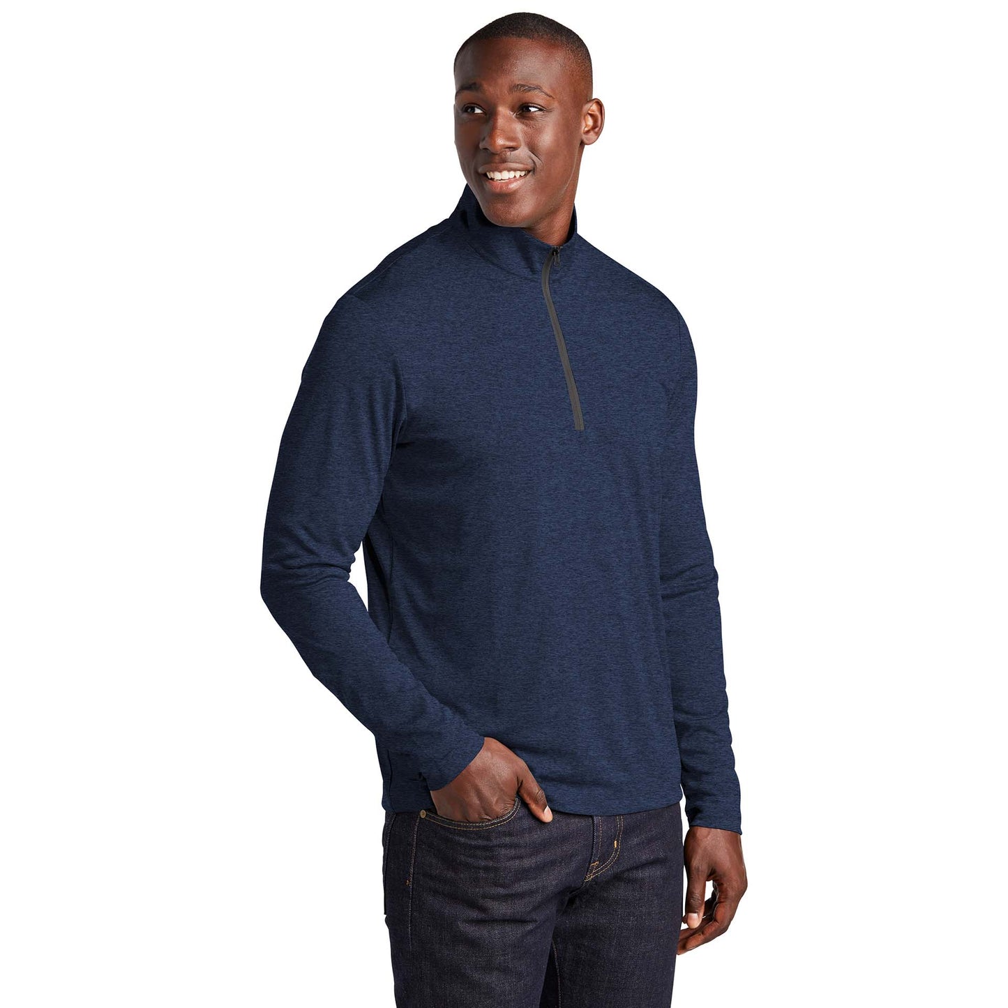 Black Heather Jacket - Sport-Tek - Moisture-Wicking