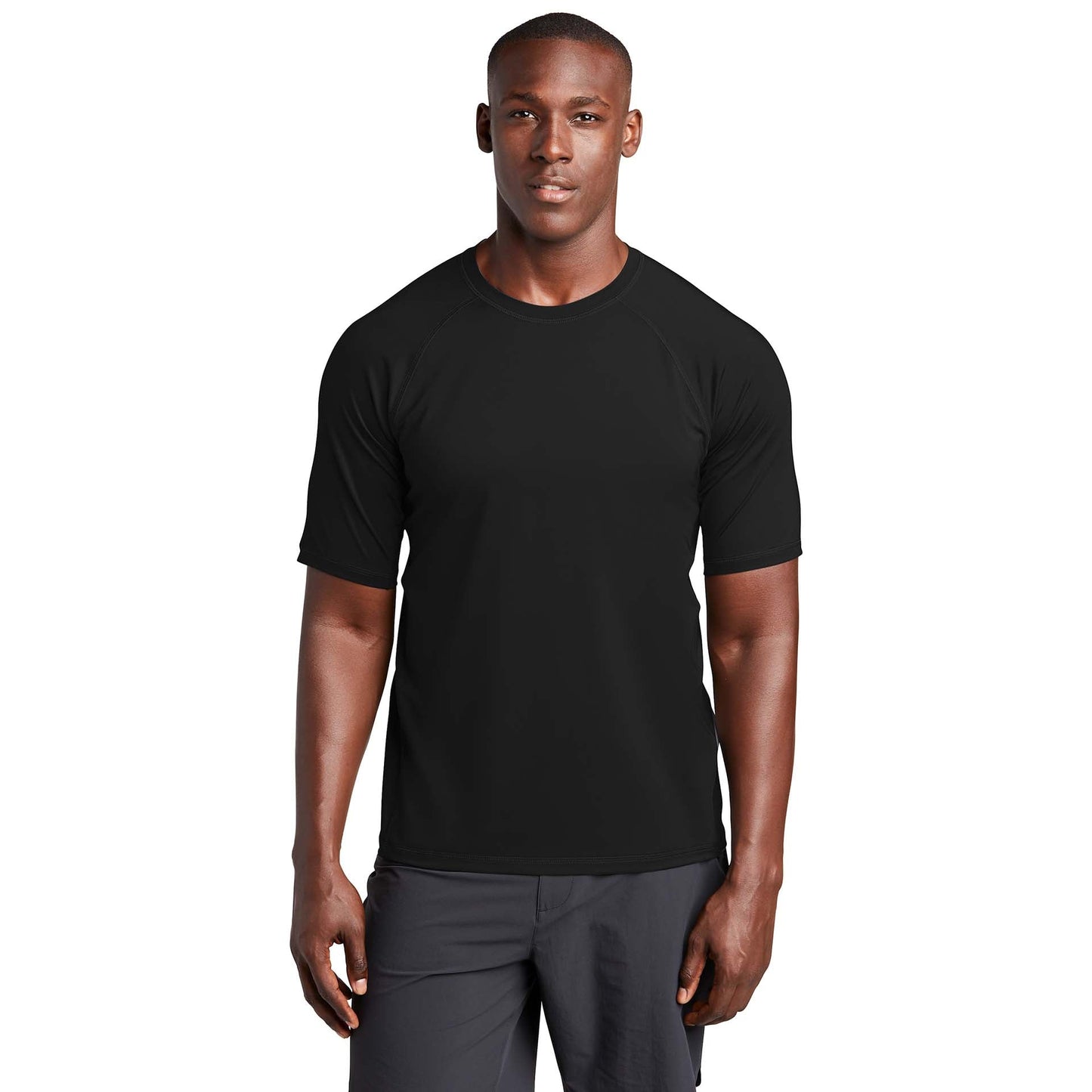 Black Rashguard Tee - Sport-Tek - Flexible Fit