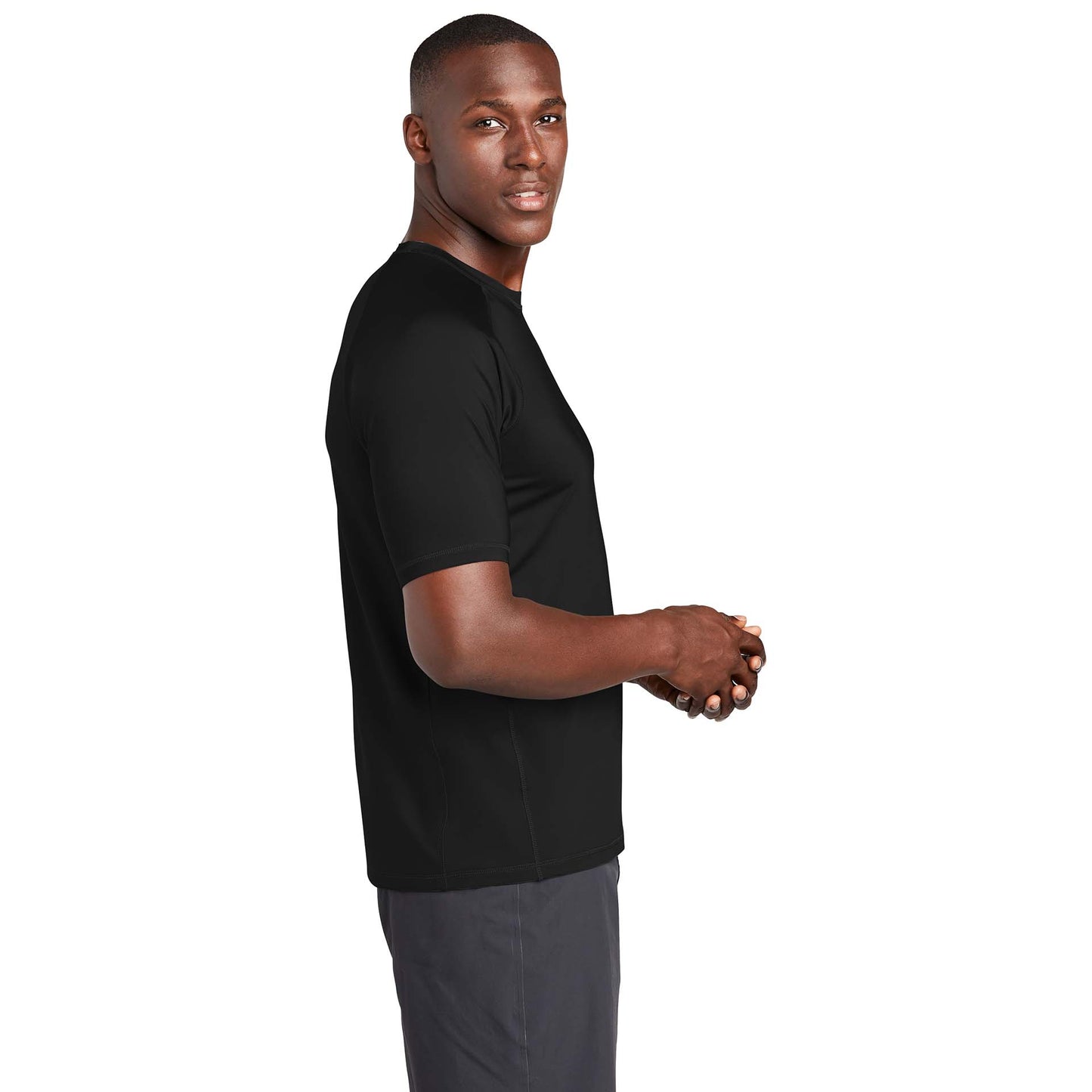 Black Rashguard Tee - Sport-Tek - Flexible Fit