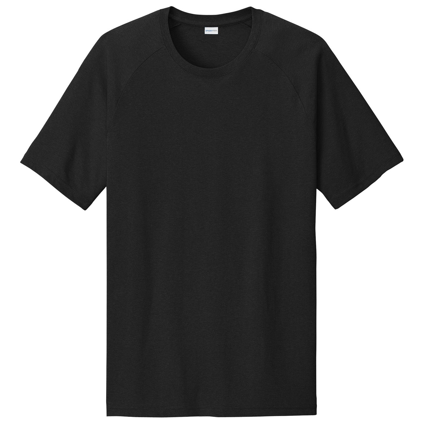 Black T-Shirts - Sport-Tek - Comfortable Raglan Style