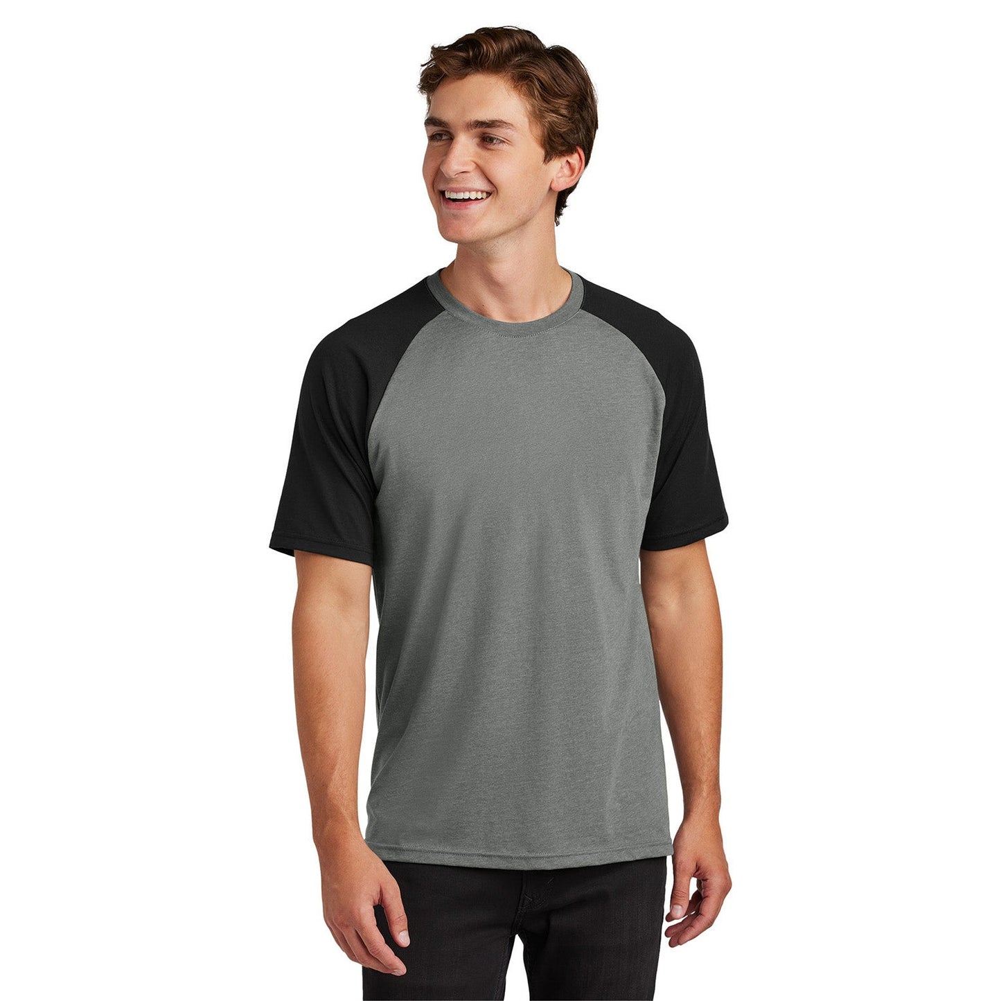Black T-Shirts - Sport-Tek - Comfortable Raglan Style