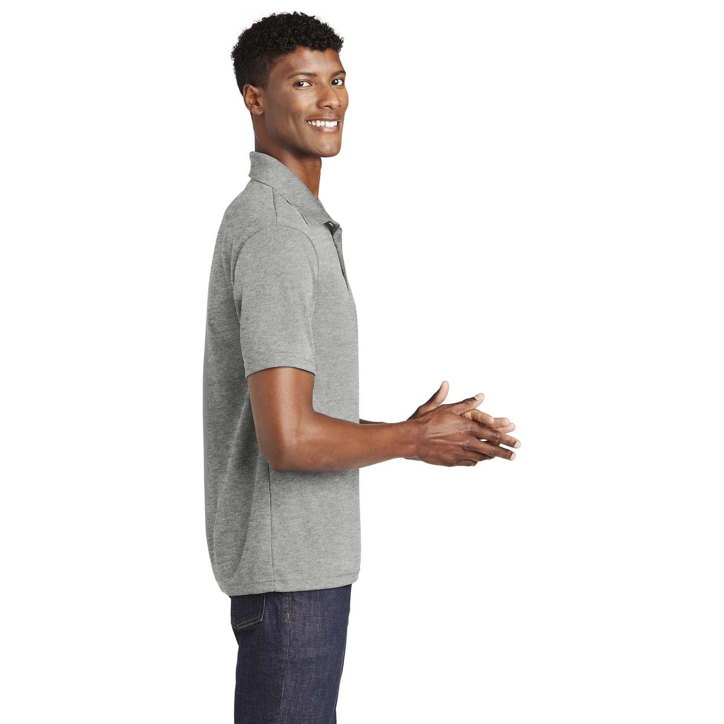 Black Polo Shirt - Sport-Tek - Mesh Fabric - Quality Fit
