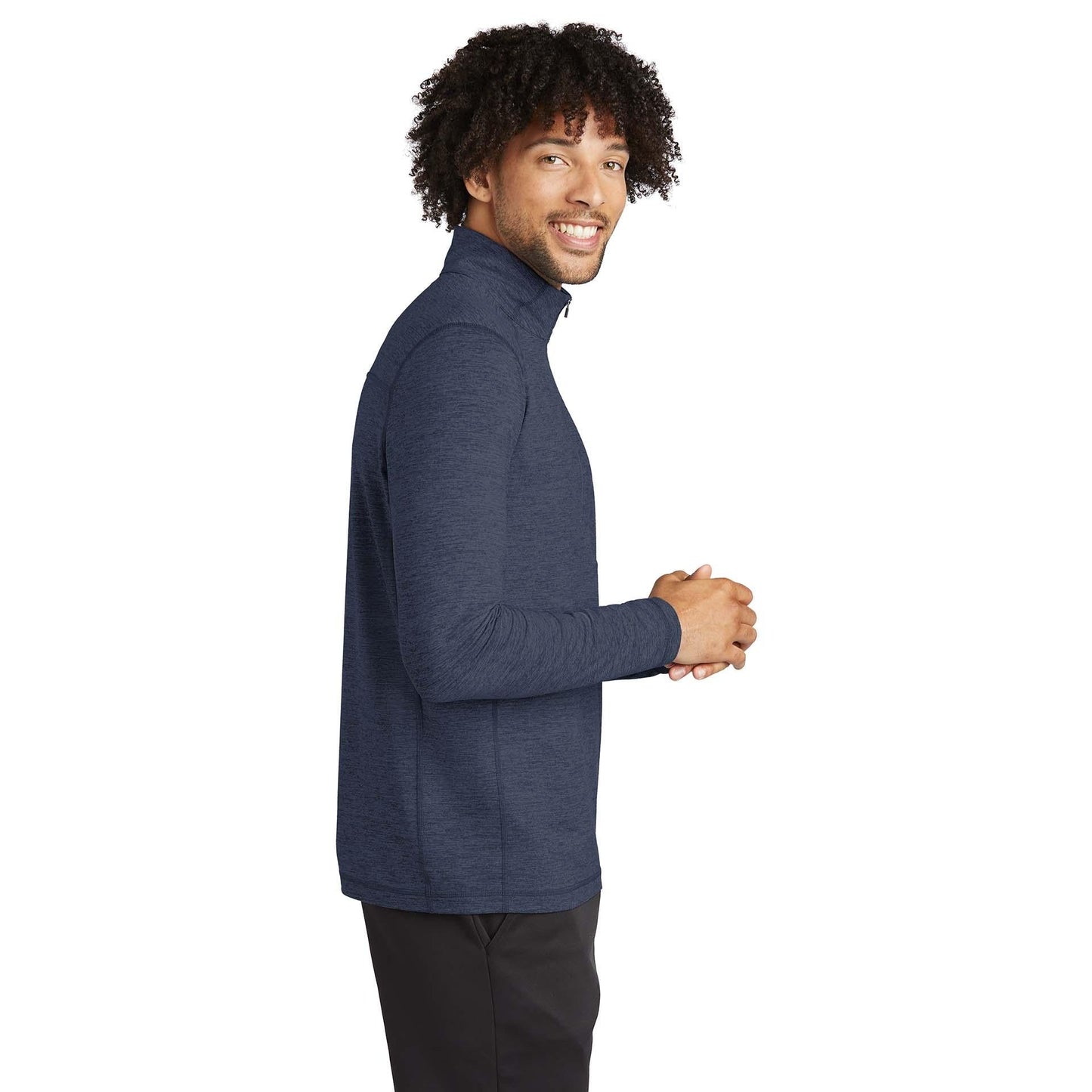 Dark Denim Heather Sweatshirts - Sport-Tek - Stretchy Fabric