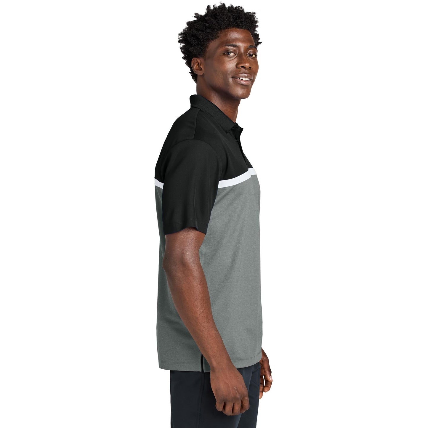 Black/Gray Concrete Heather Polo Shirt - Sport-Tek - Stylish