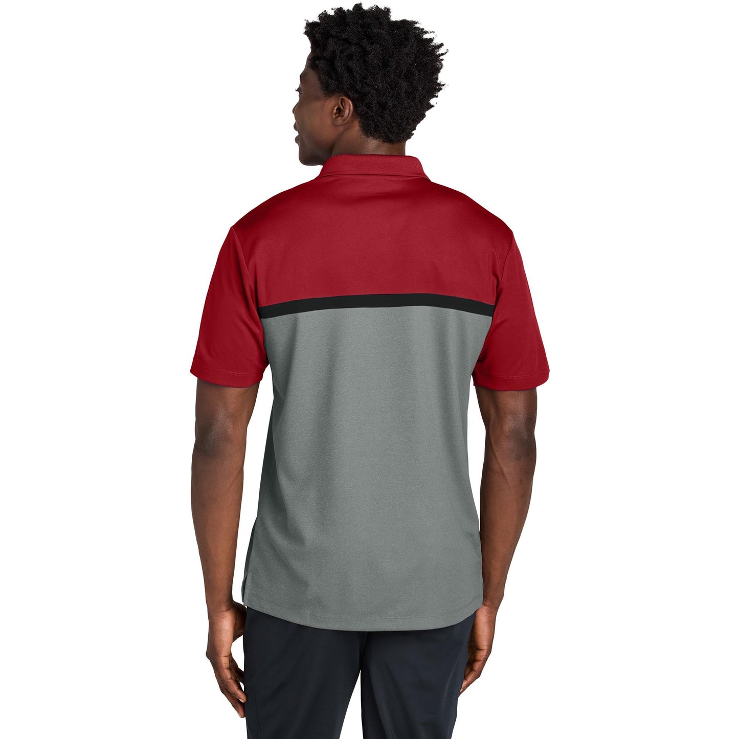 Black/Gray Concrete Heather Polo Shirt - Sport-Tek - Stylish
