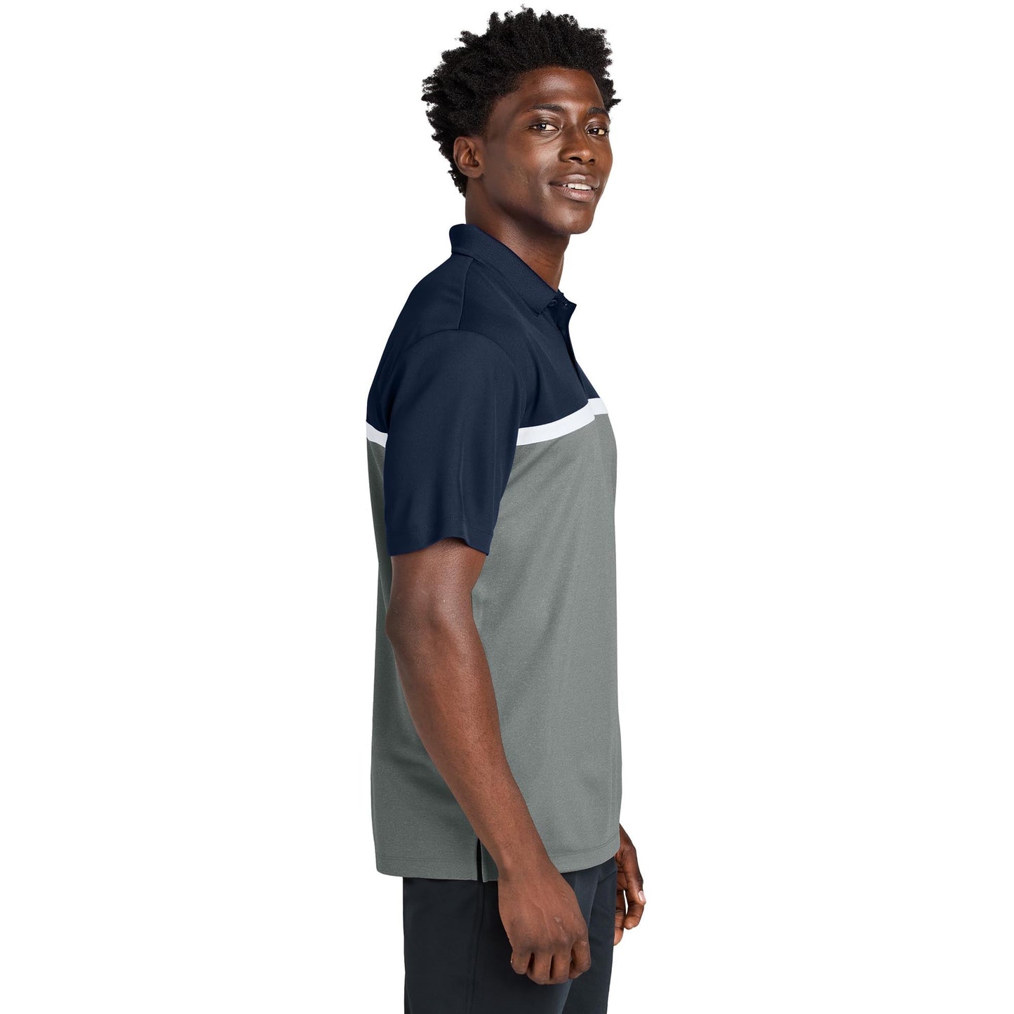 Black/Gray Concrete Heather Polo Shirt - Sport-Tek - Stylish