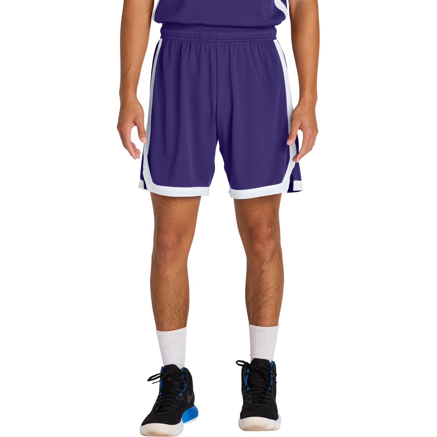 Black/White Shorts - Sport-Tek - Moisture-Wicking
