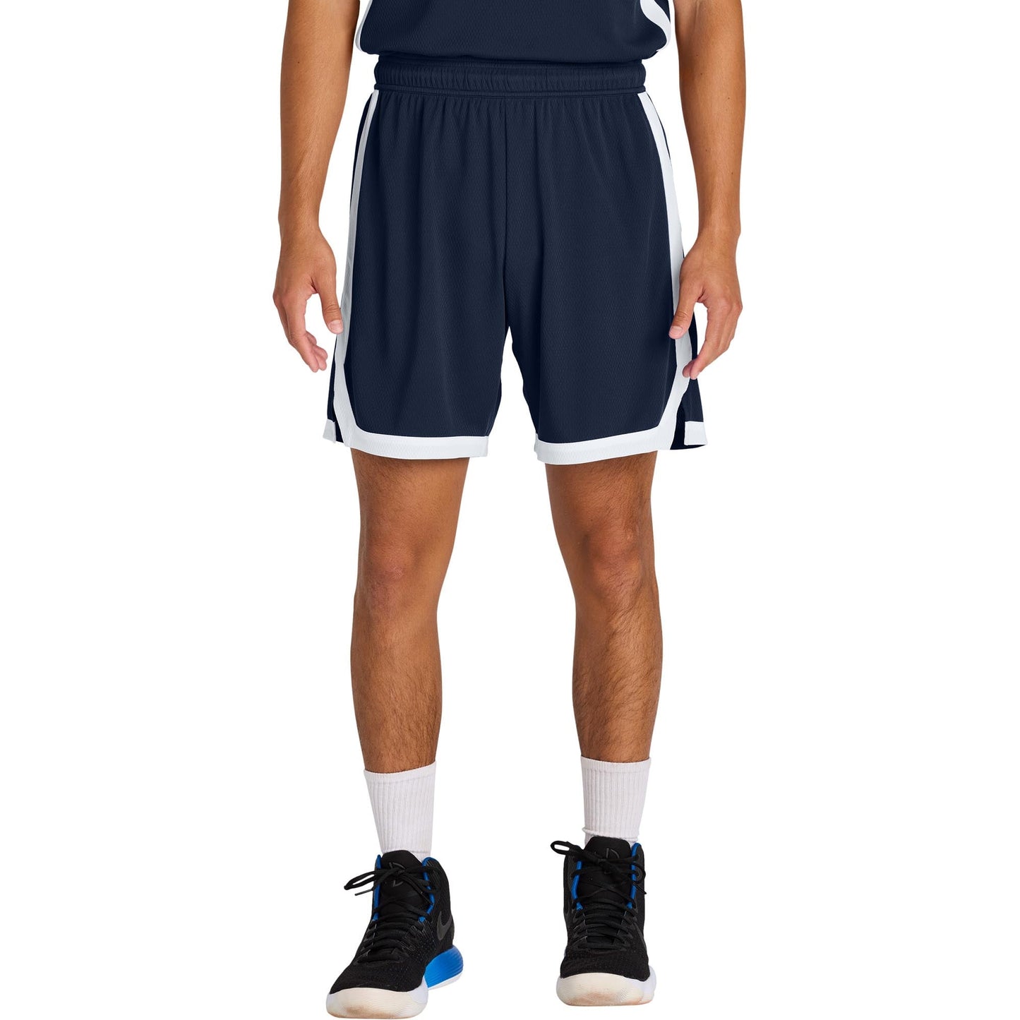 Black/White Shorts - Sport-Tek - Moisture-Wicking