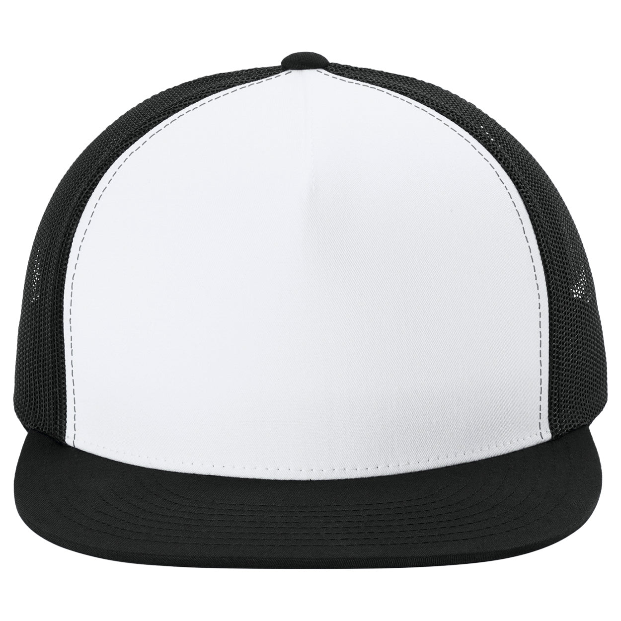 Black Trucker Cap - Sport-Tek - Adjustable Fit Design