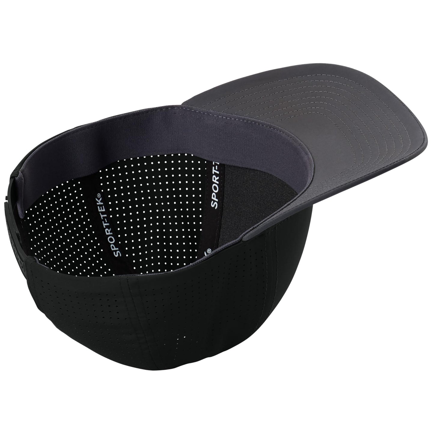 Black Ball Caps - Sport-Tek - Moisture-Wicking Fit