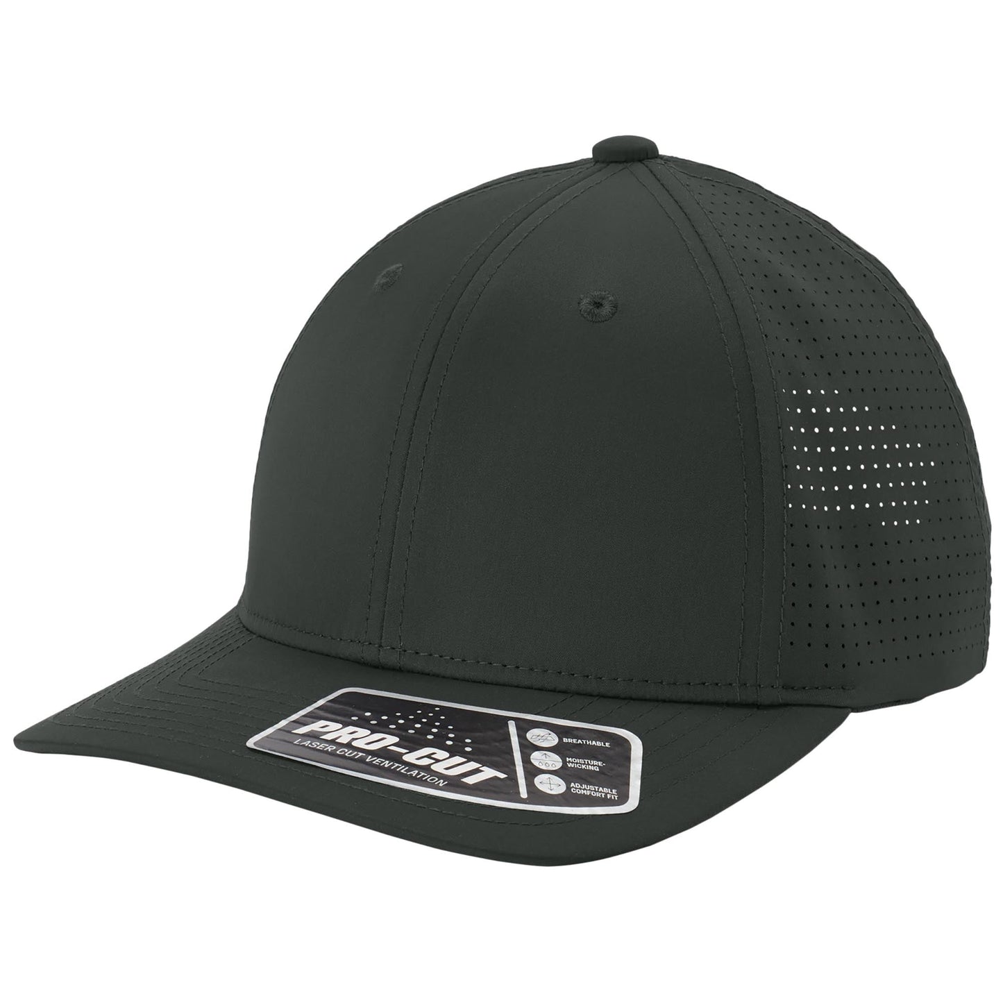 Black Ball Caps - Sport-Tek - Moisture-Wicking Fit