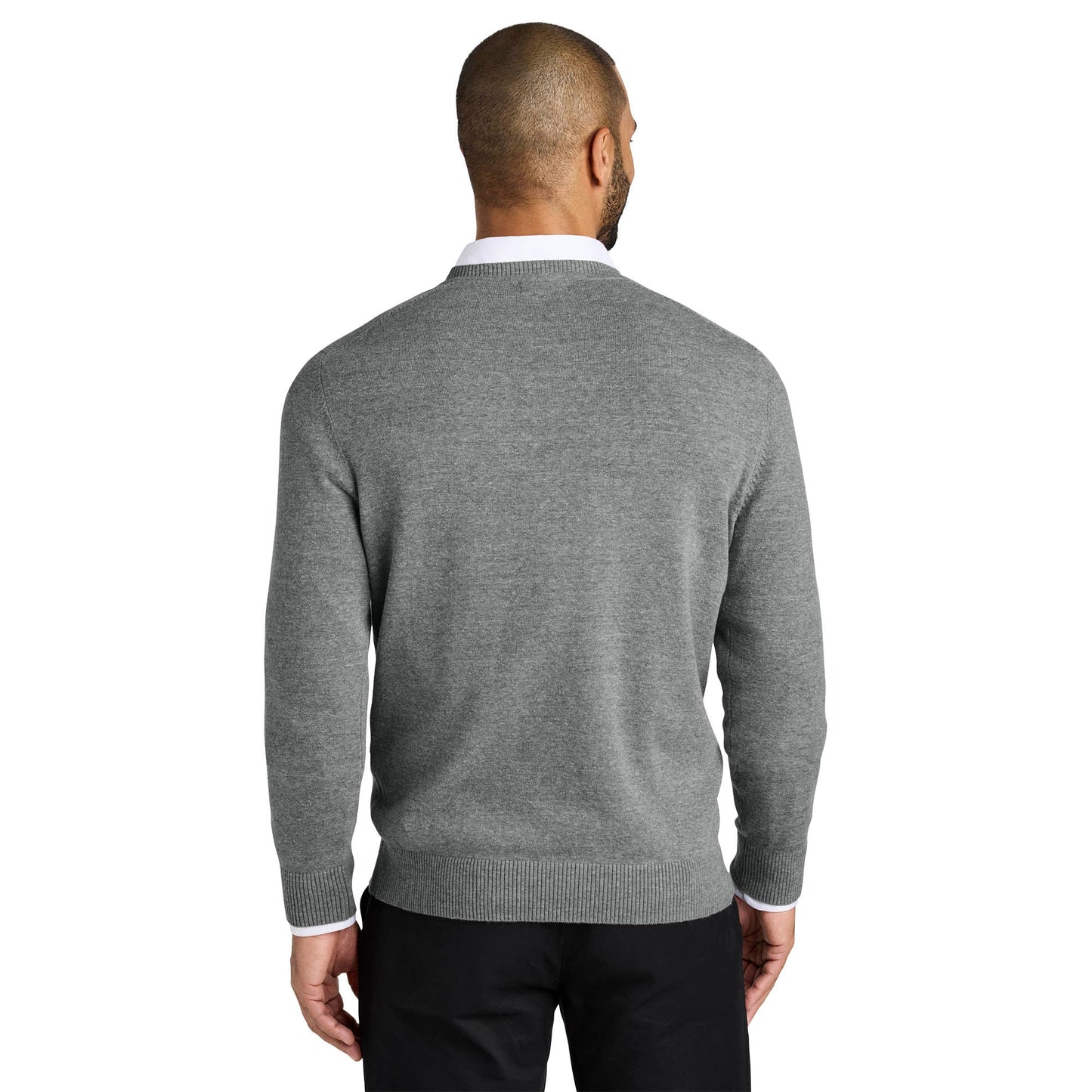 Charcoal Heather Sweaters - Port Authority - V-Neck Design