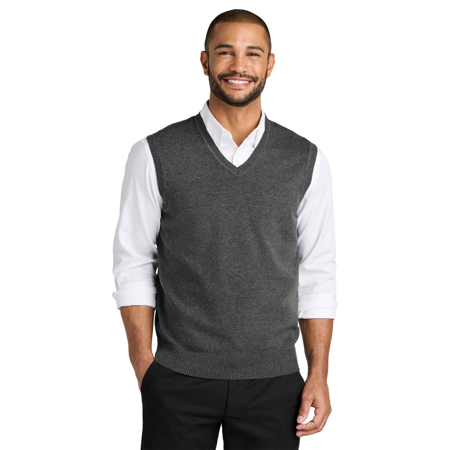 Charcoal Heather Vest - Port Authority - Stylish Fabric