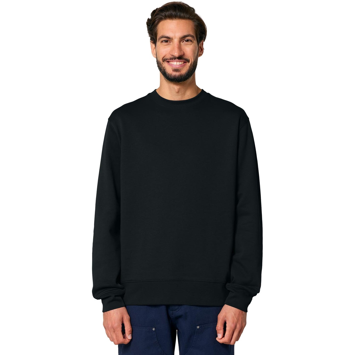 Black Sweatshirts - Stanley/Stella - Cozy Crewneck