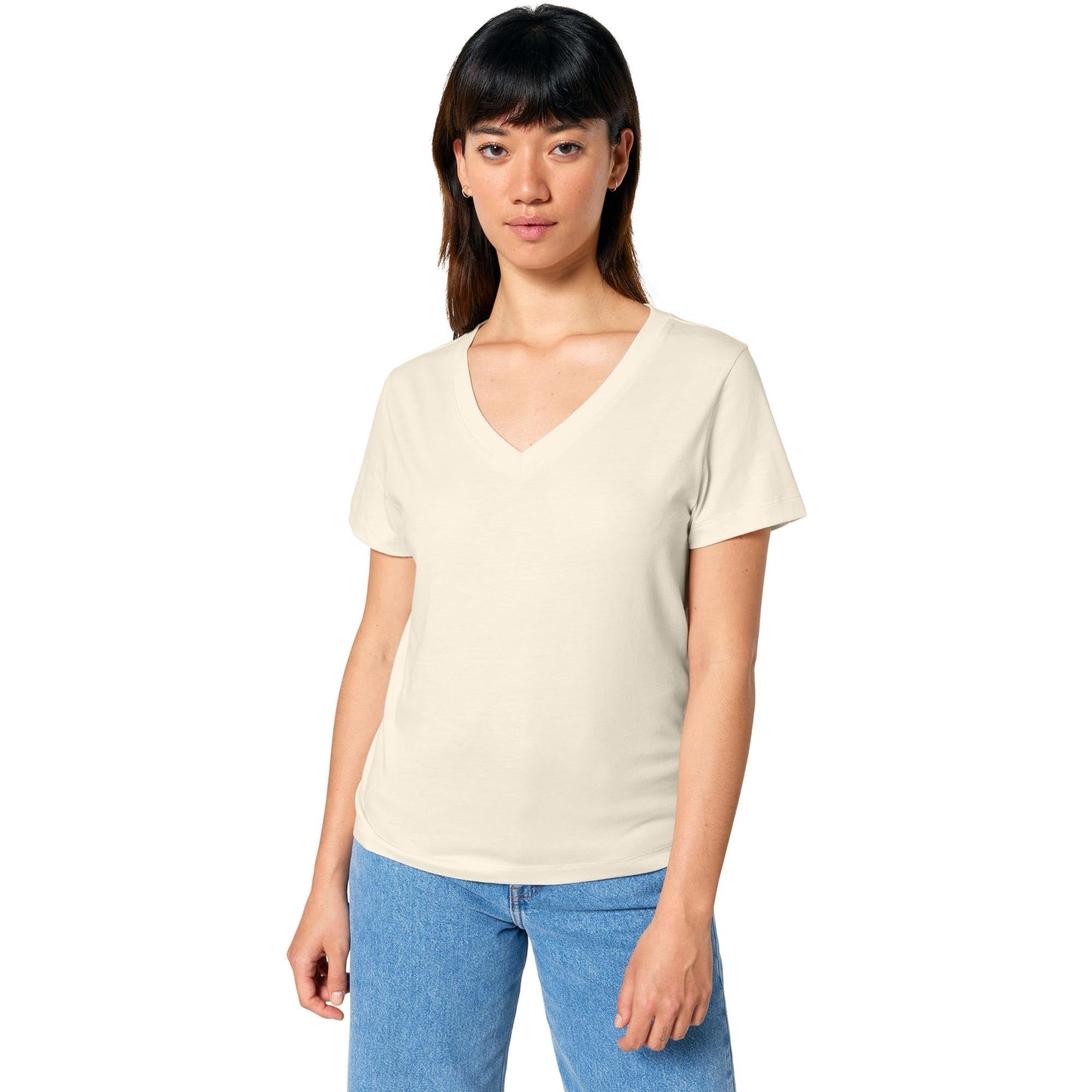 Black V-Neck Tee - Stanley/Stella - Organic Cotton