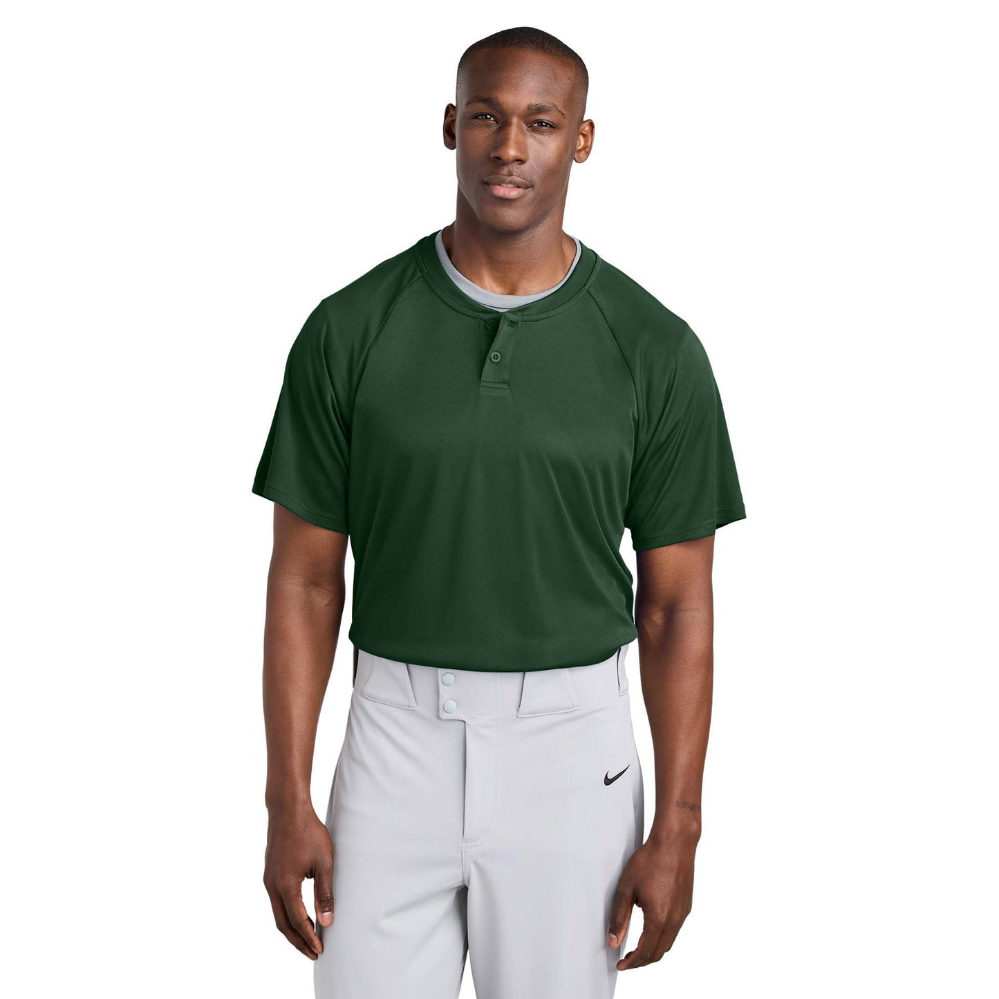 Black Henley Shirt - Sport-Tek - Soft Polyester