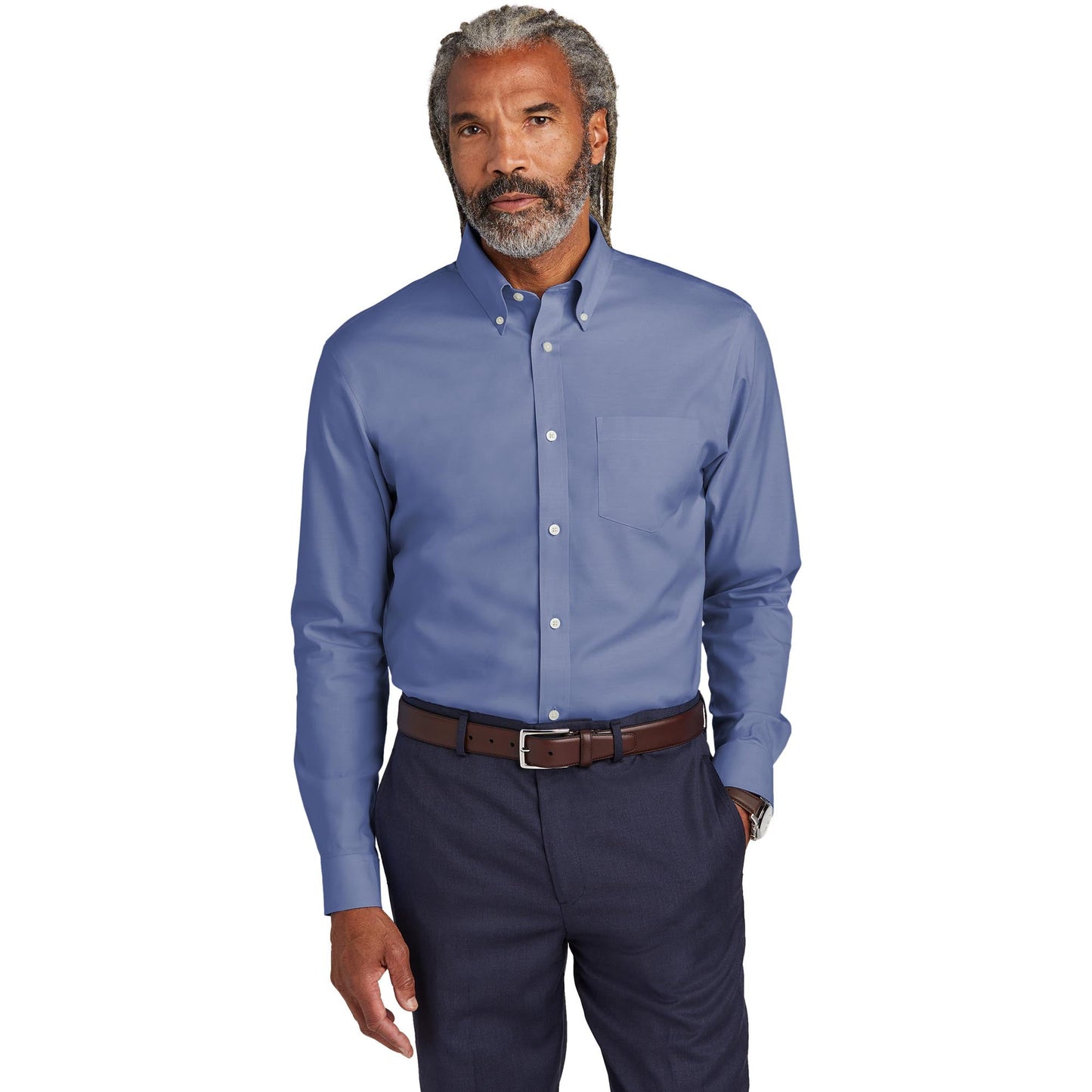 Deep Black Button Up Shirt - Brooks Brothers - Wrinkle-Free