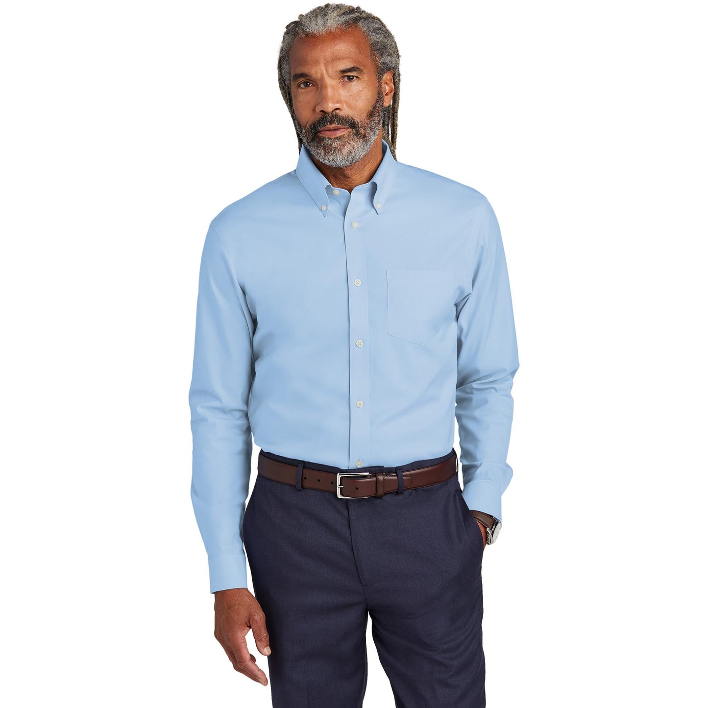 Deep Black Button Up Shirt - Brooks Brothers - Wrinkle-Free
