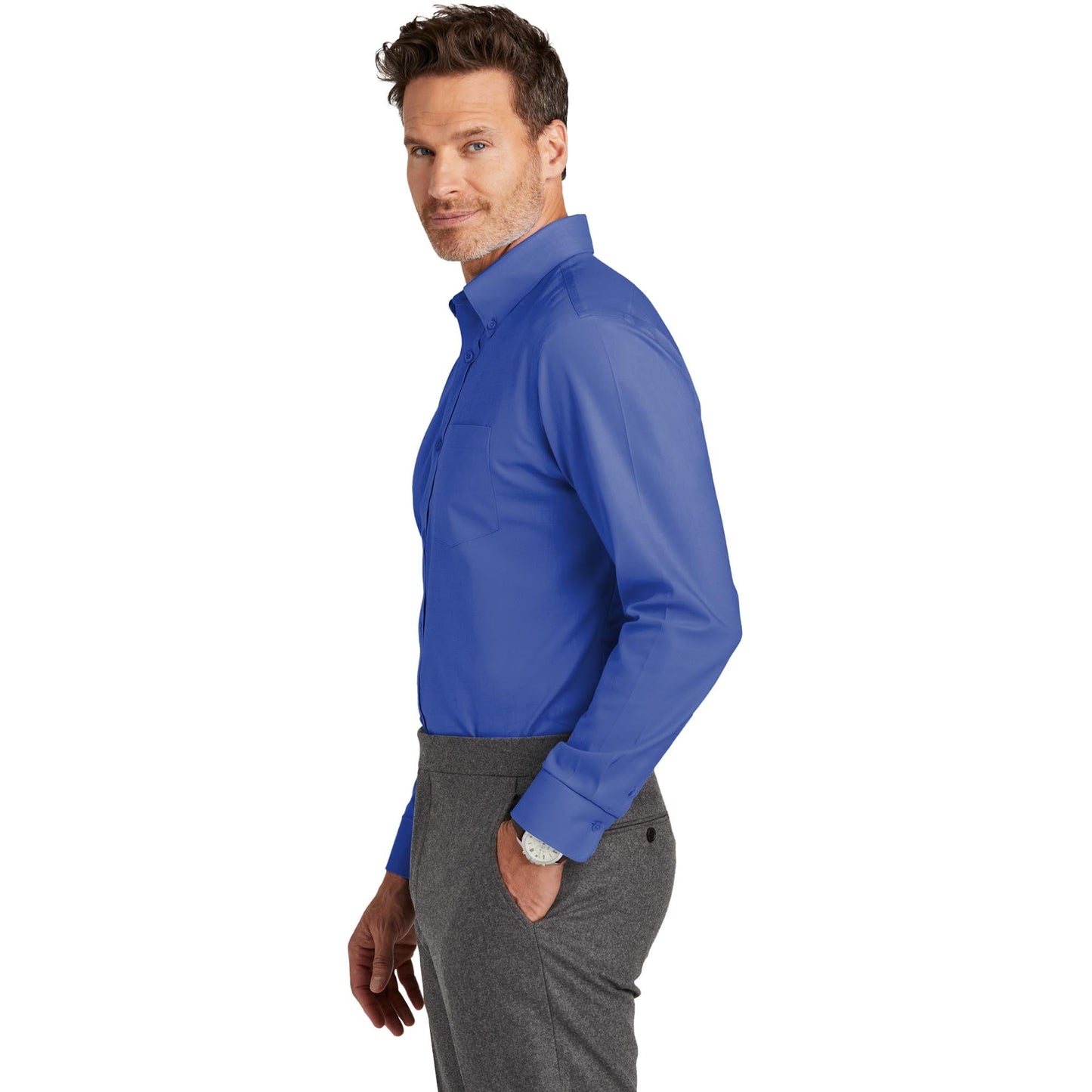 Deep Black Button Up Shirt - Brooks Brothers - Wrinkle-Free