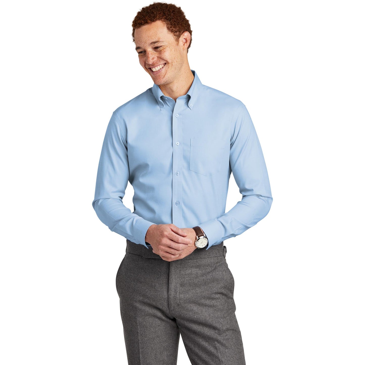 Deep Black Button Up Shirt - Brooks Brothers - Wrinkle-Free