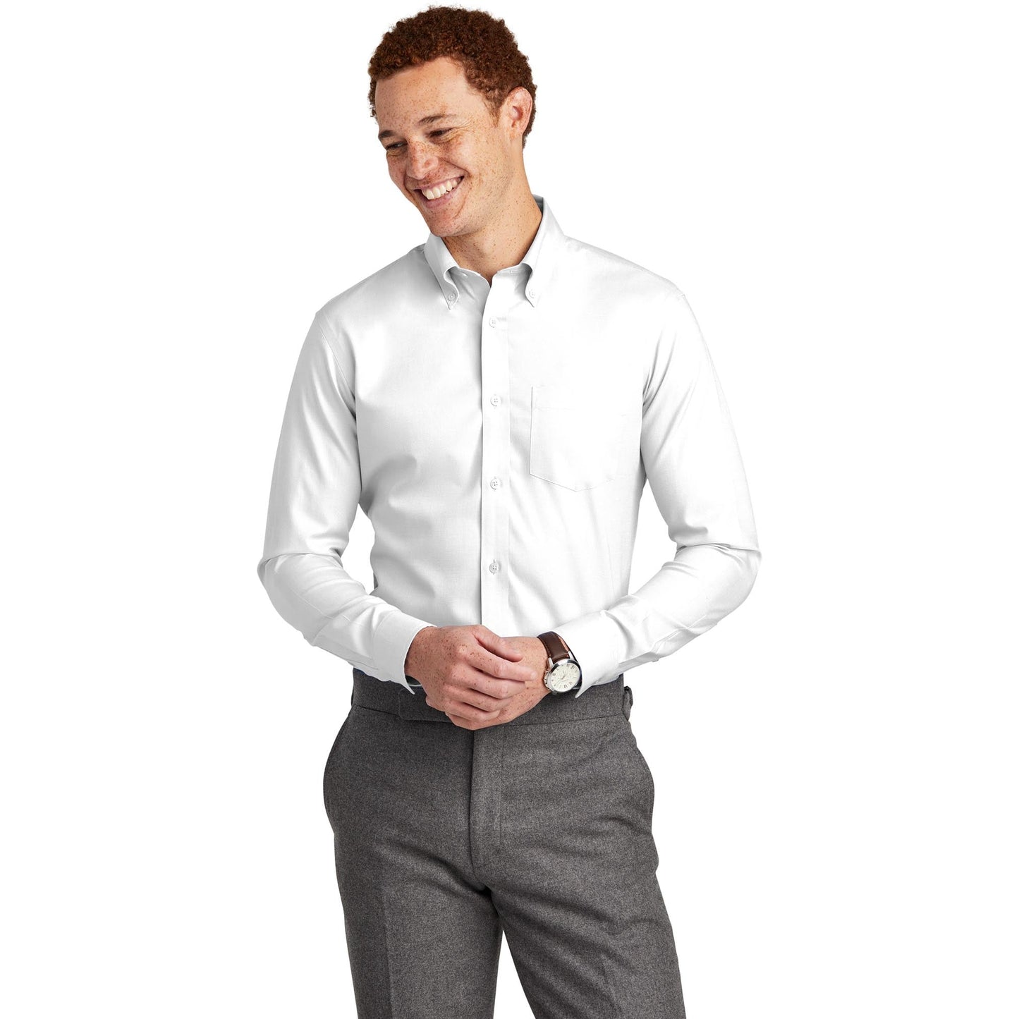 Deep Black Button Up Shirt - Brooks Brothers - Wrinkle-Free