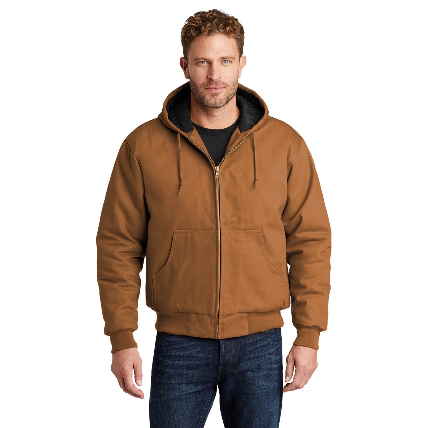 Black Jackets - Cornerstone - Tough Hooded Work Jacket - Durable Design