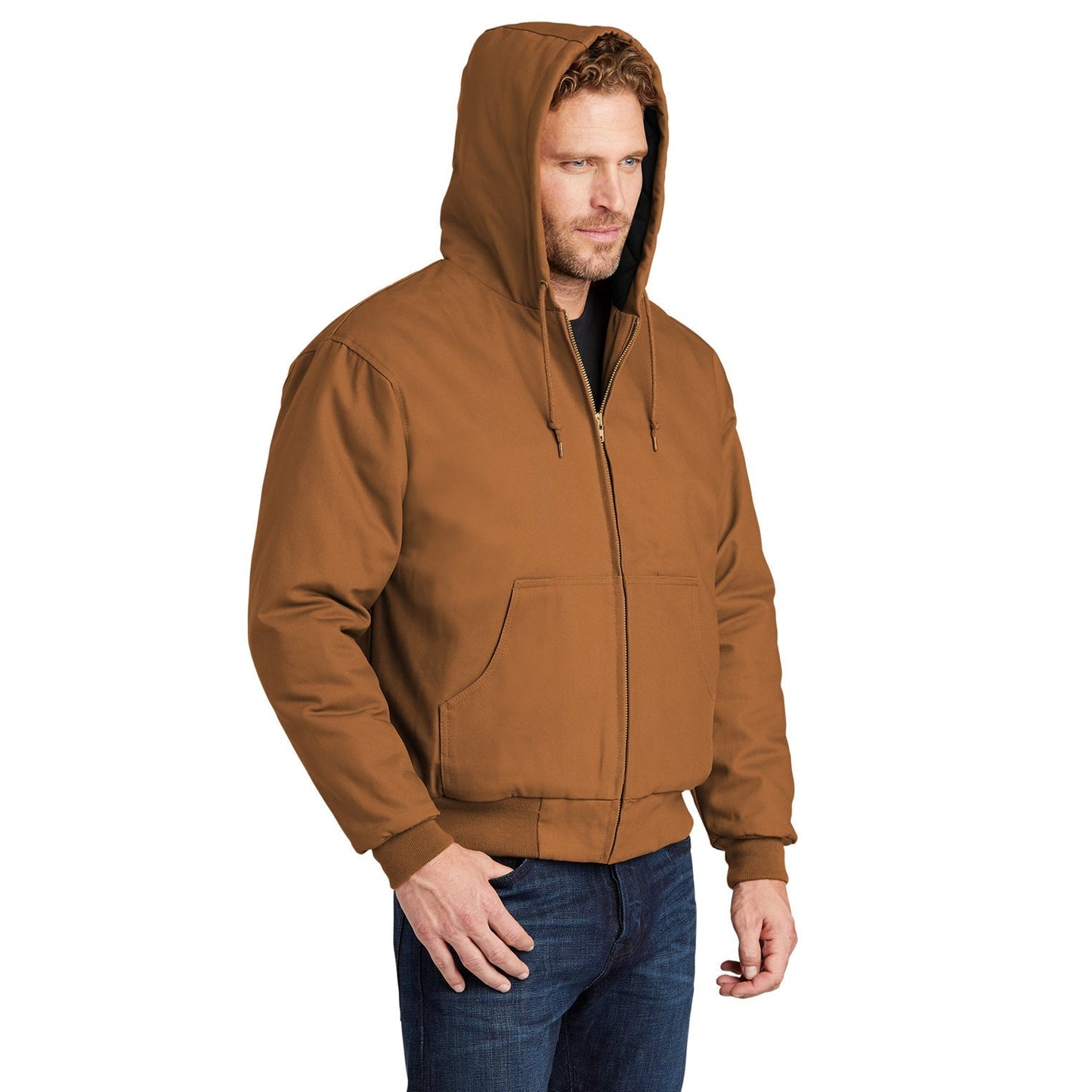 Black Jackets - Cornerstone - Tough Hooded Work Jacket - Durable Design