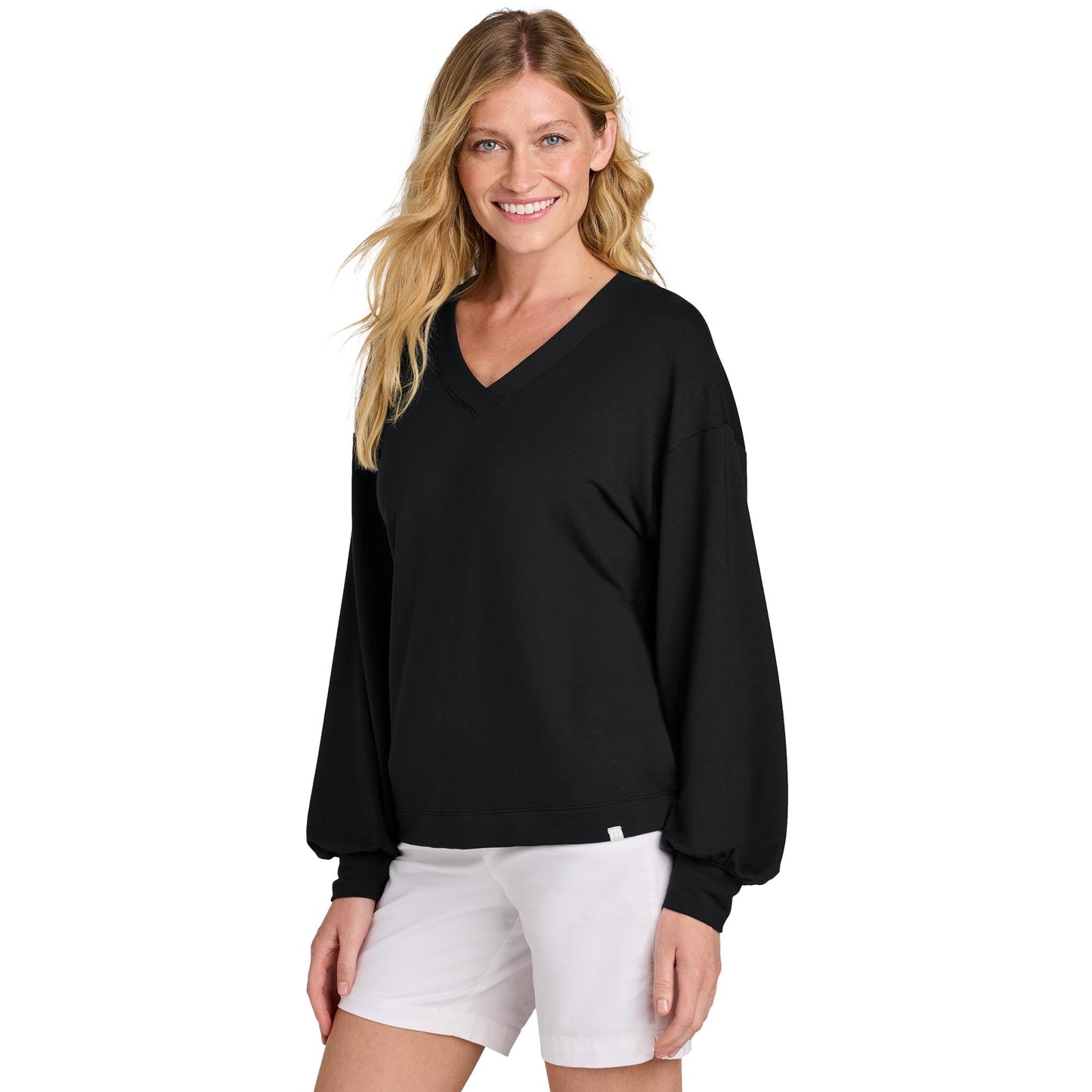 Black Sweatshirts - TravisMathew - Comfortable V-Neck