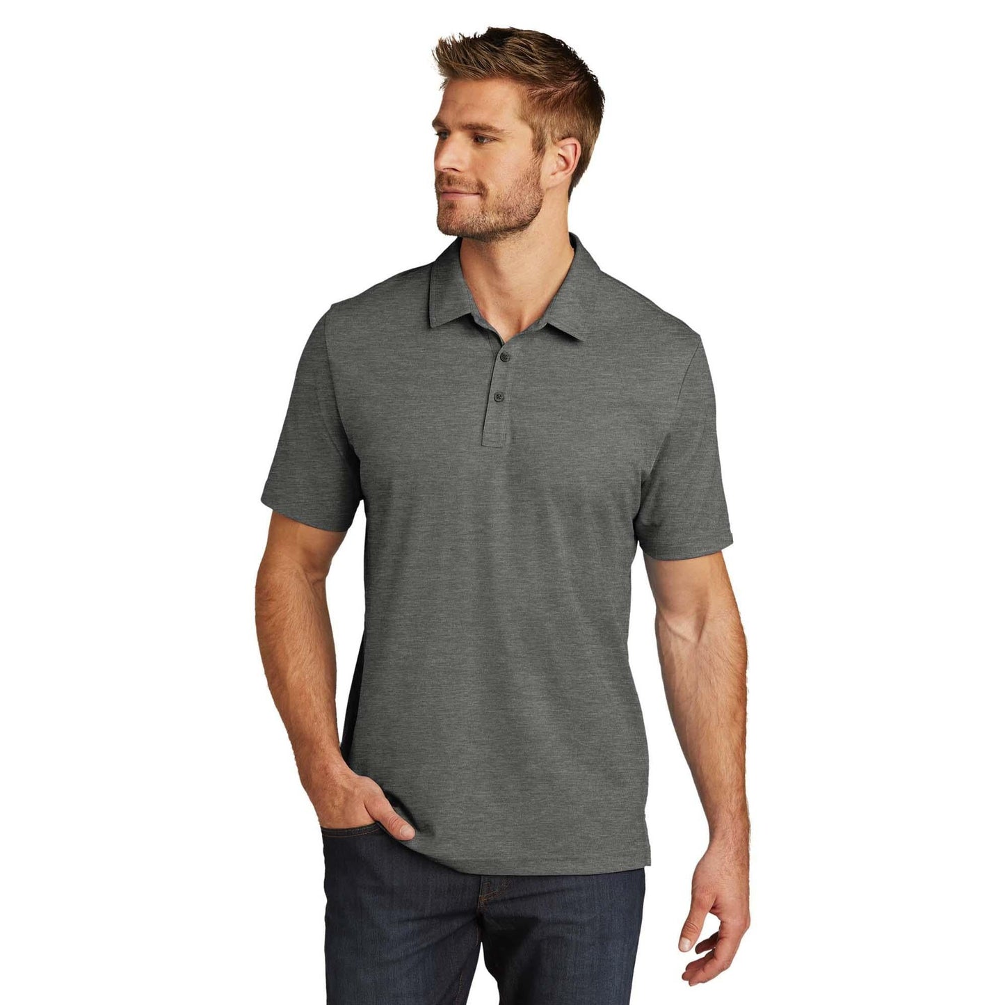 Black Heather Polo - TravisMathew - Moisture Wicking