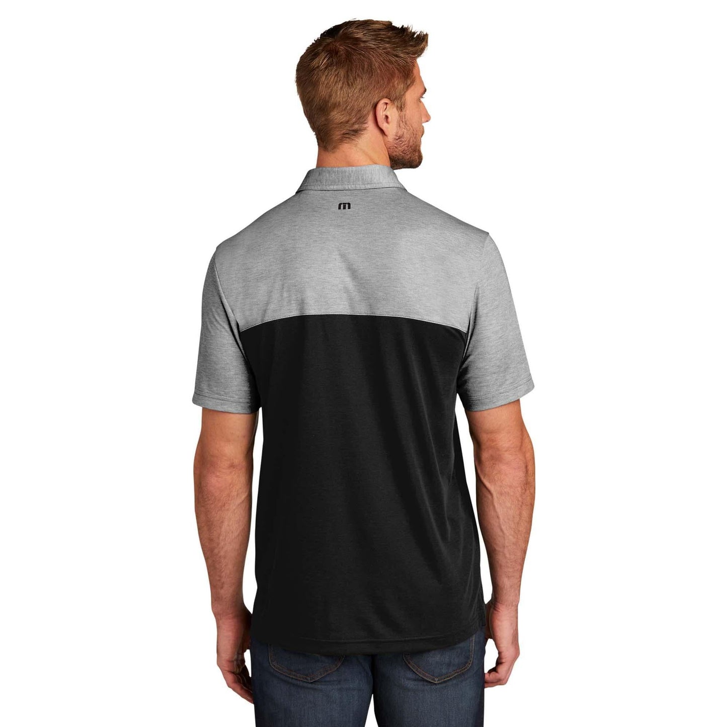 Black Heather Polo Shirt - TravisMathew - Colorblocked Design