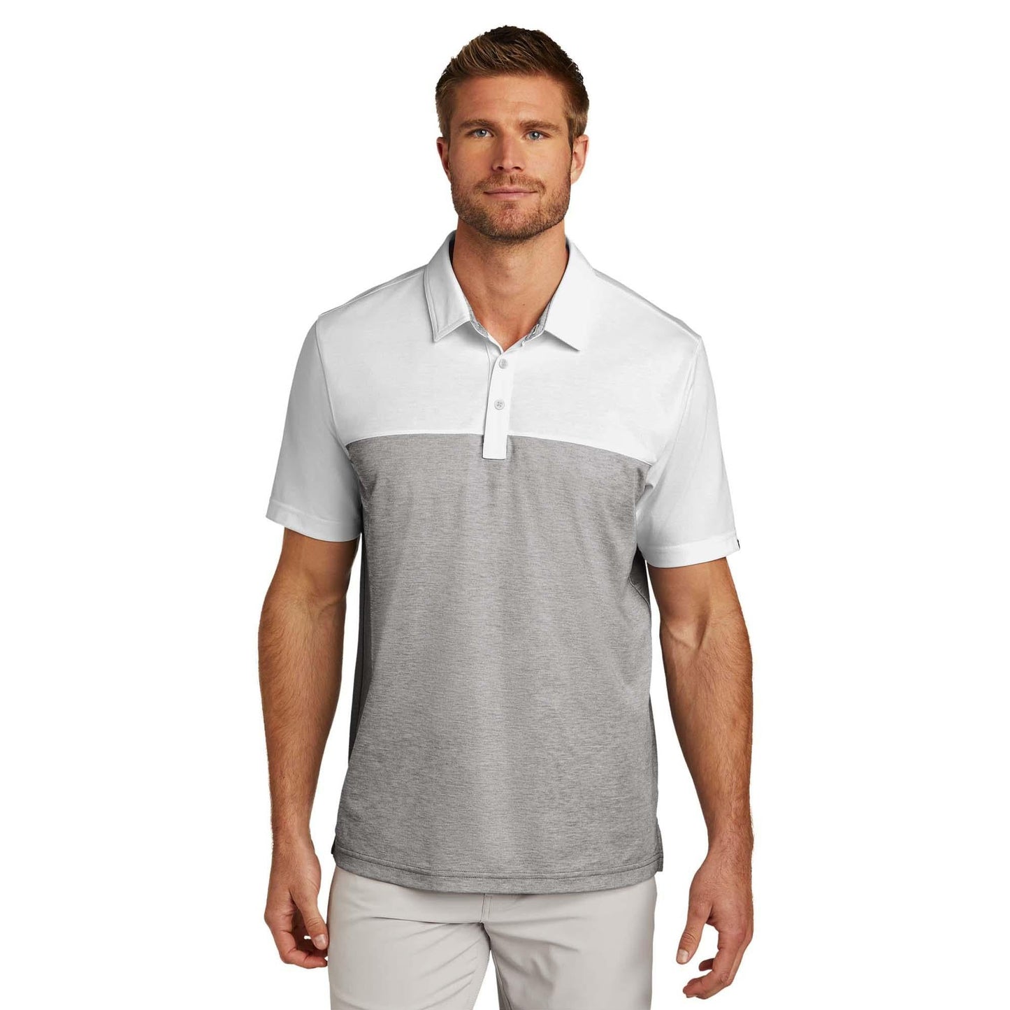 Black Heather Polo Shirt - TravisMathew - Colorblocked Design