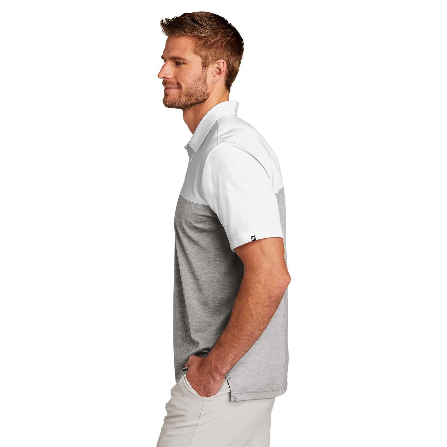 Black Heather Polo Shirt - TravisMathew - Colorblocked Design