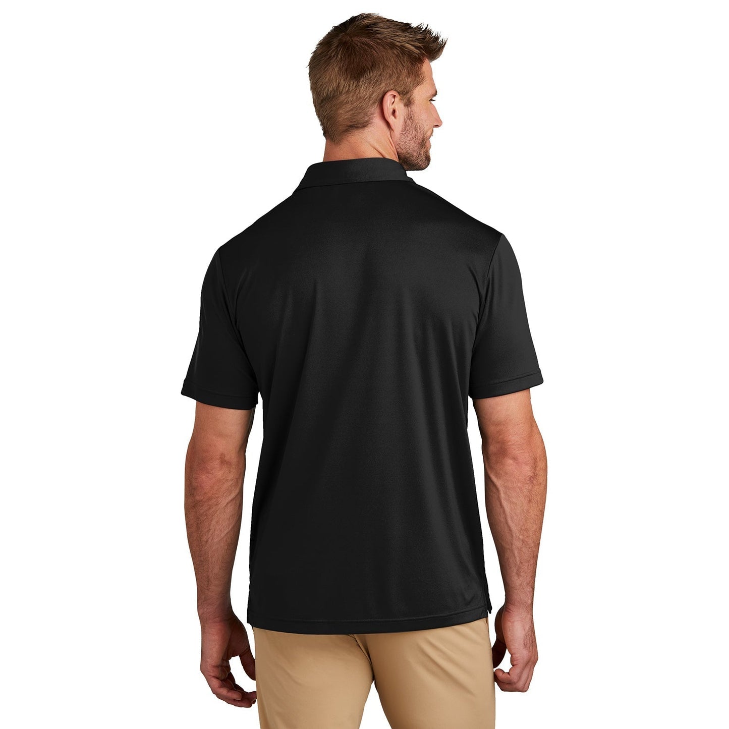 Black Performance Polo - TravisMathew - Chest Stripes