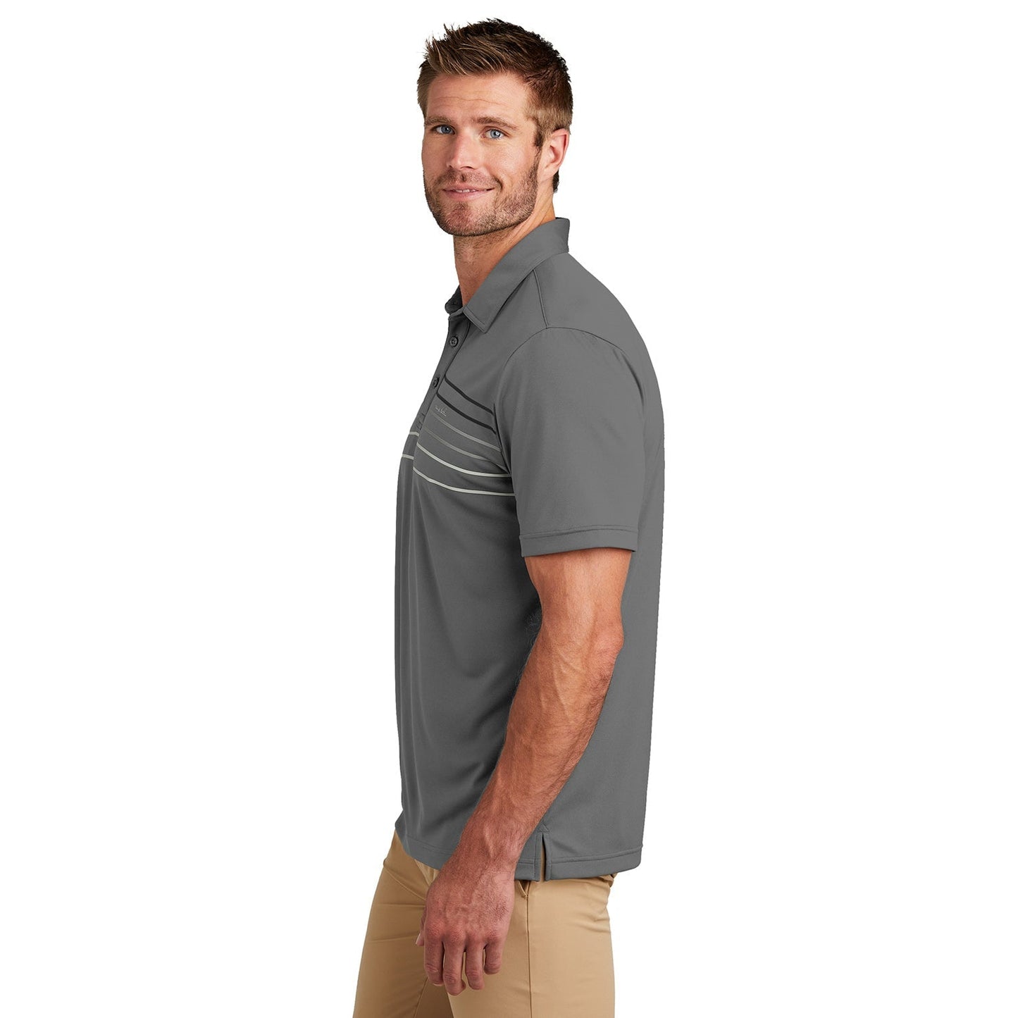 Black Performance Polo - TravisMathew - Chest Stripes