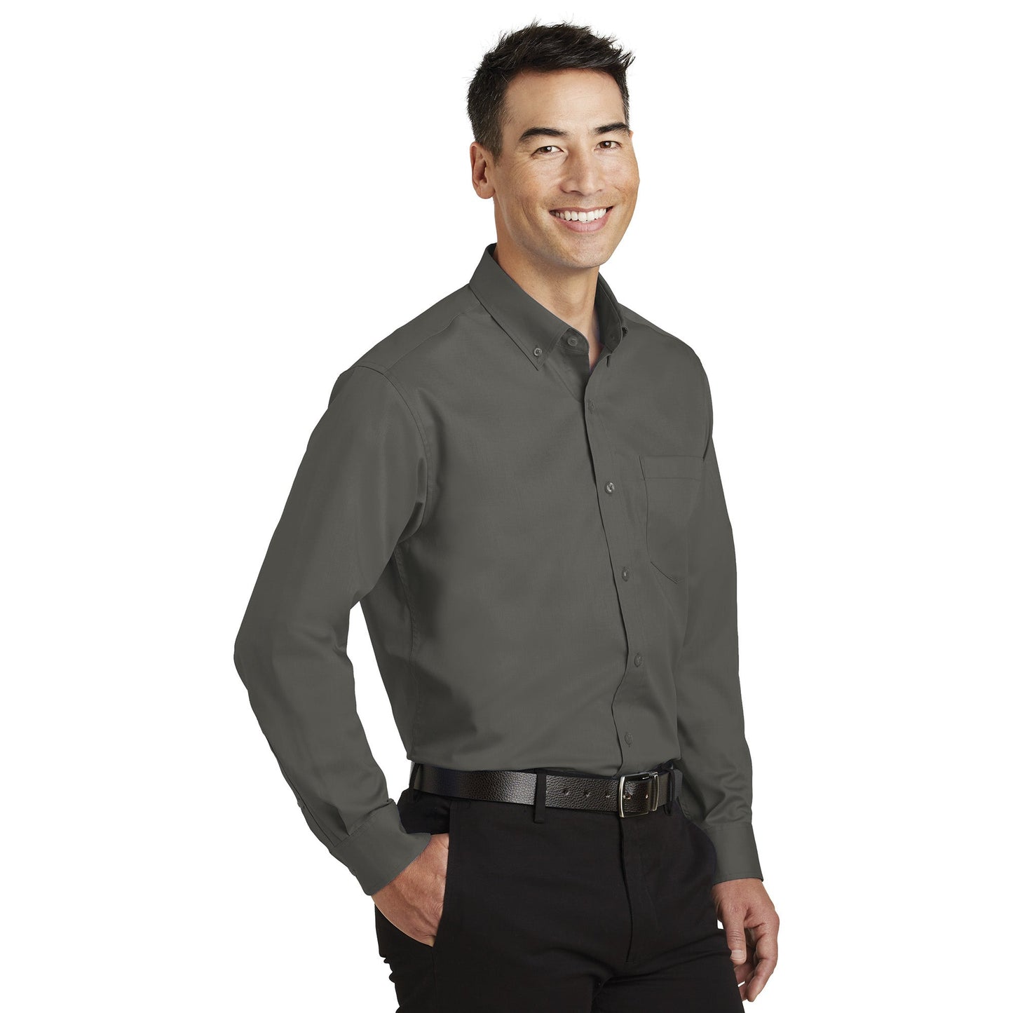 Black Button Up Shirts - Port Authority - Comfortable Fit