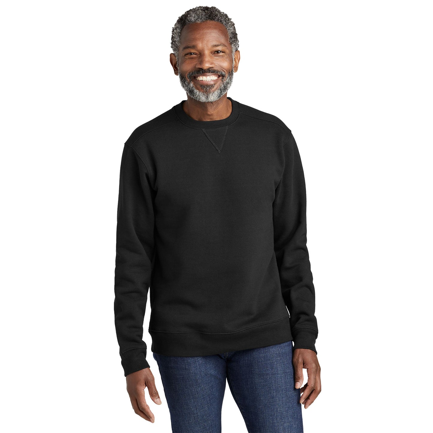 Deep Black Sweatshirt - Volunteer Knitwear - Fleece Crewneck
