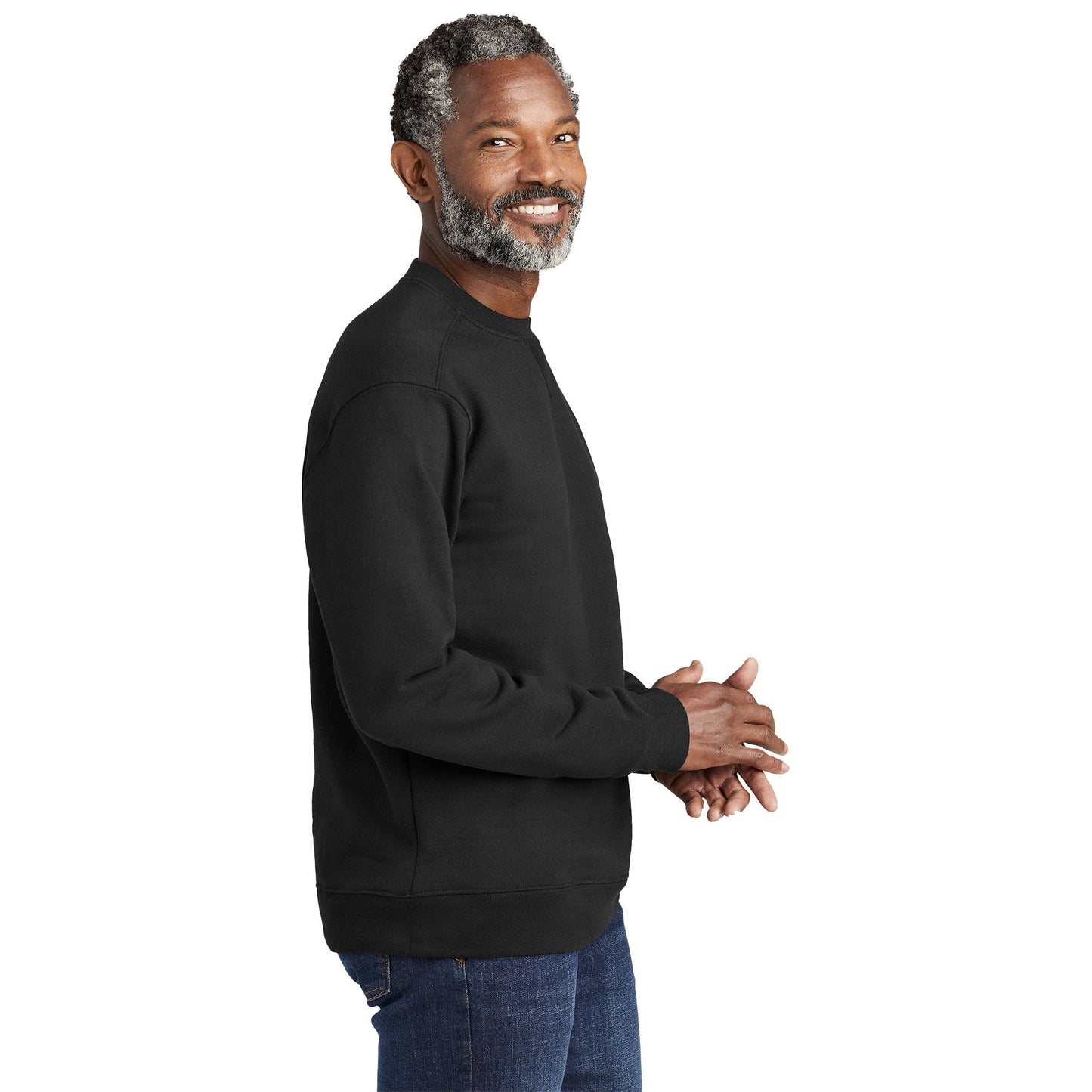 Deep Black Sweatshirt - Volunteer Knitwear - Fleece Crewneck