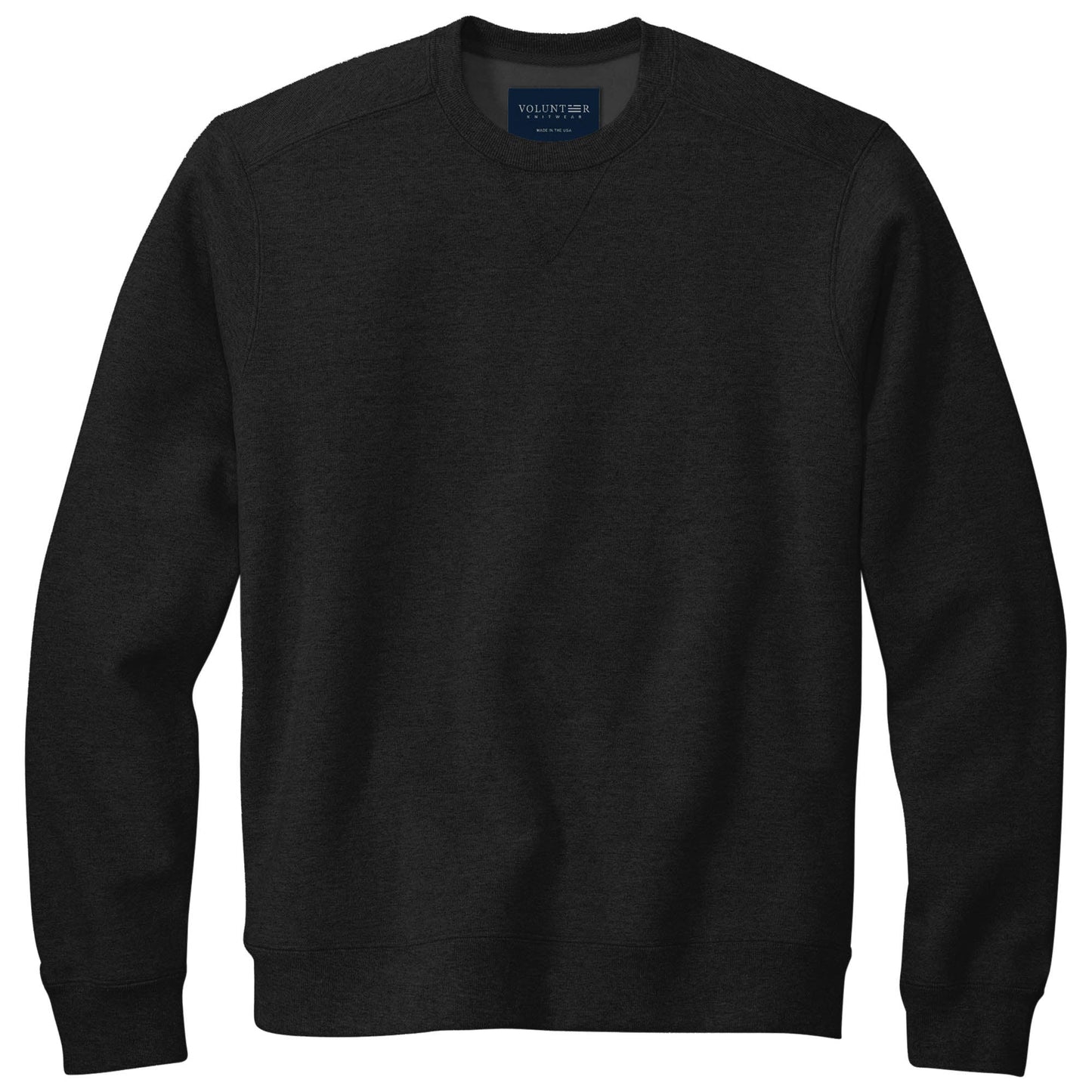Deep Black Sweatshirt - Volunteer Knitwear - Fleece Crewneck