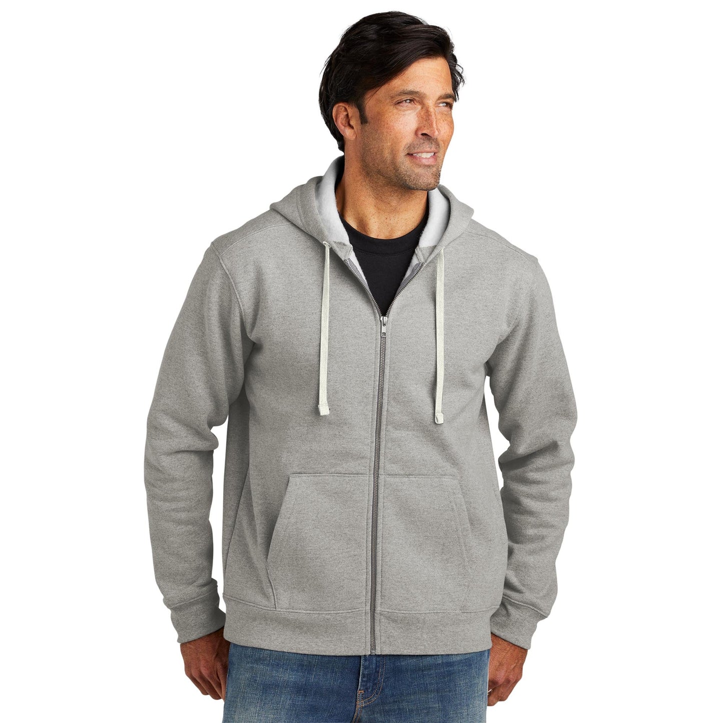 Deep Black Hoodie - Volunteer Knitwear - Full-Zip Design