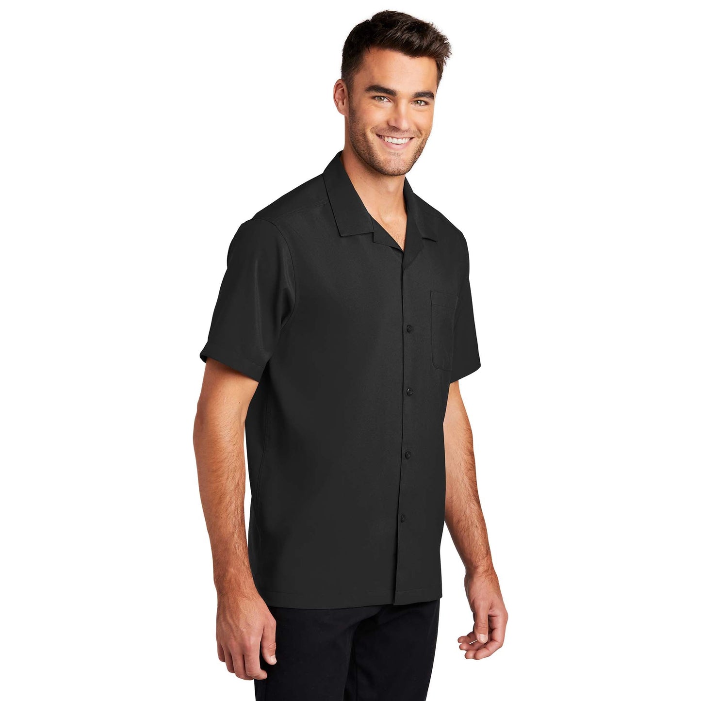Black Performance Button Up Shirts - Port Authority - Stylish