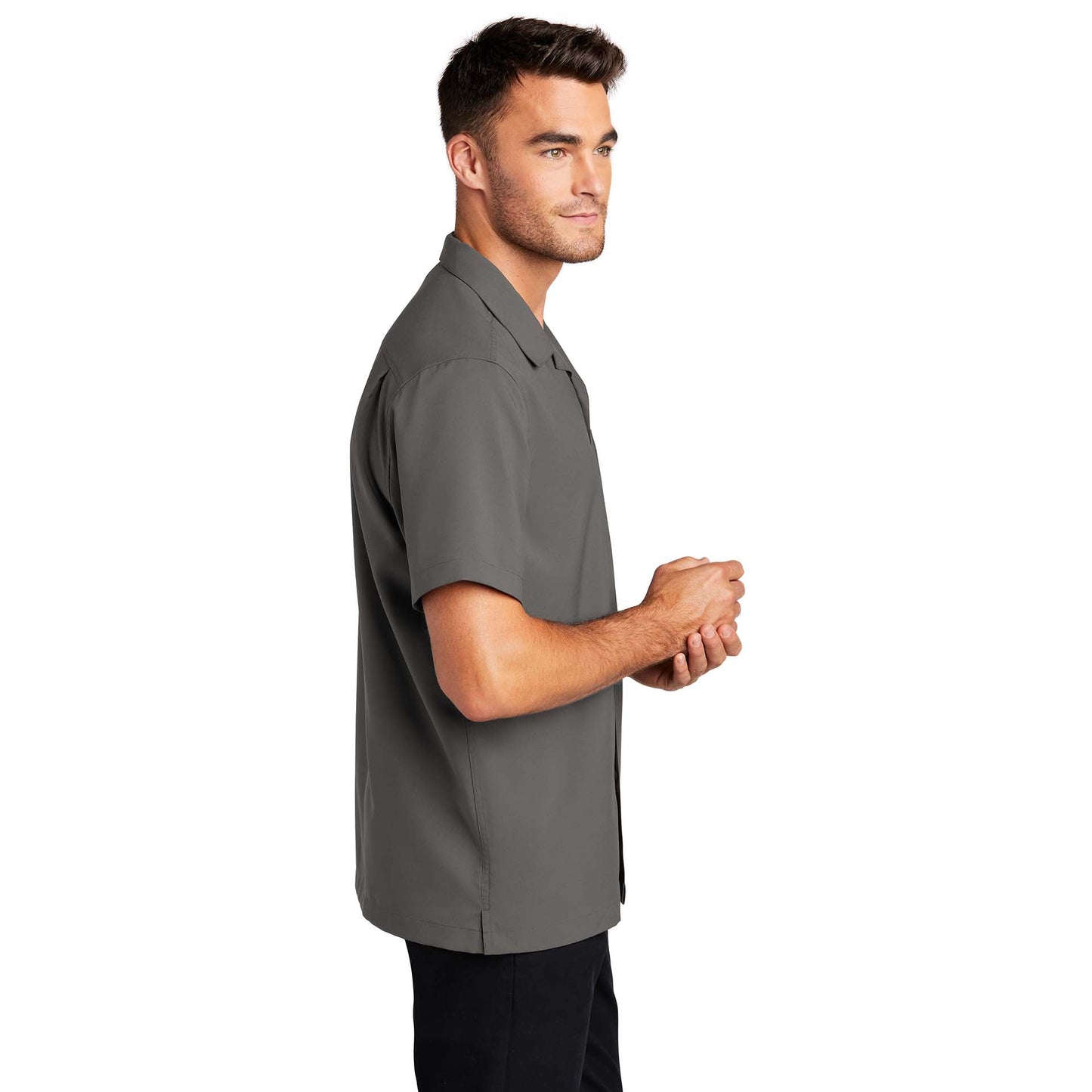 Black Performance Button Up Shirts - Port Authority - Stylish