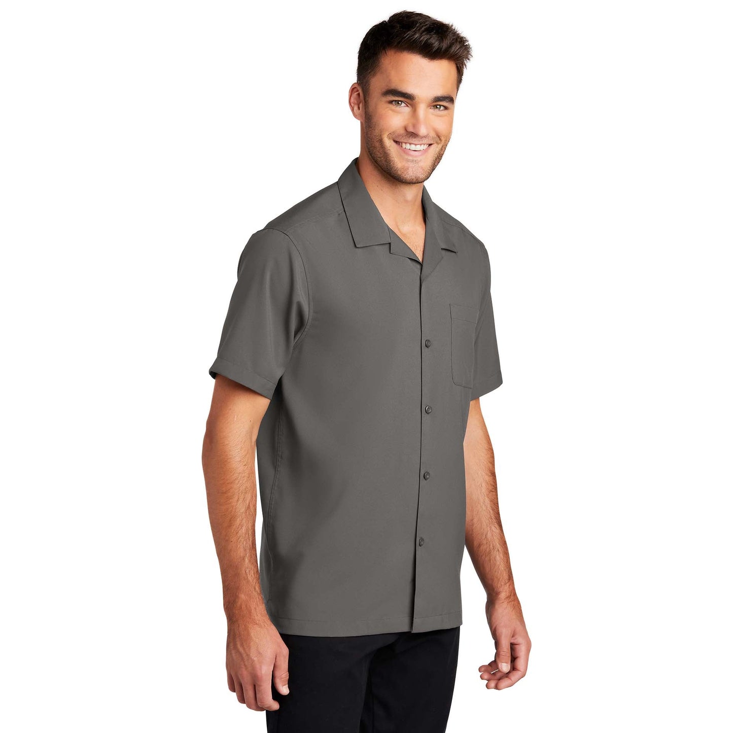 Black Performance Button Up Shirts - Port Authority - Stylish