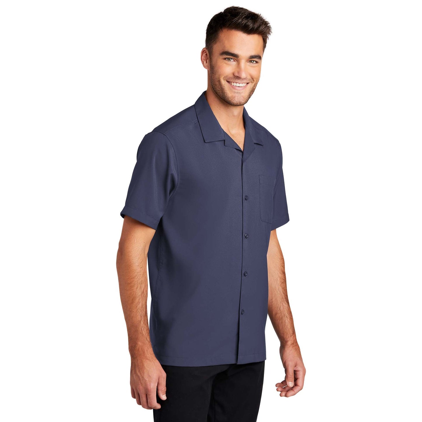 Black Performance Button Up Shirts - Port Authority - Stylish